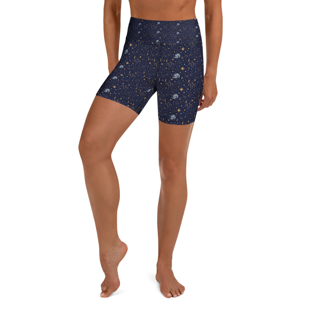 Aries Celestial Yoga Shorts | GearBunch
