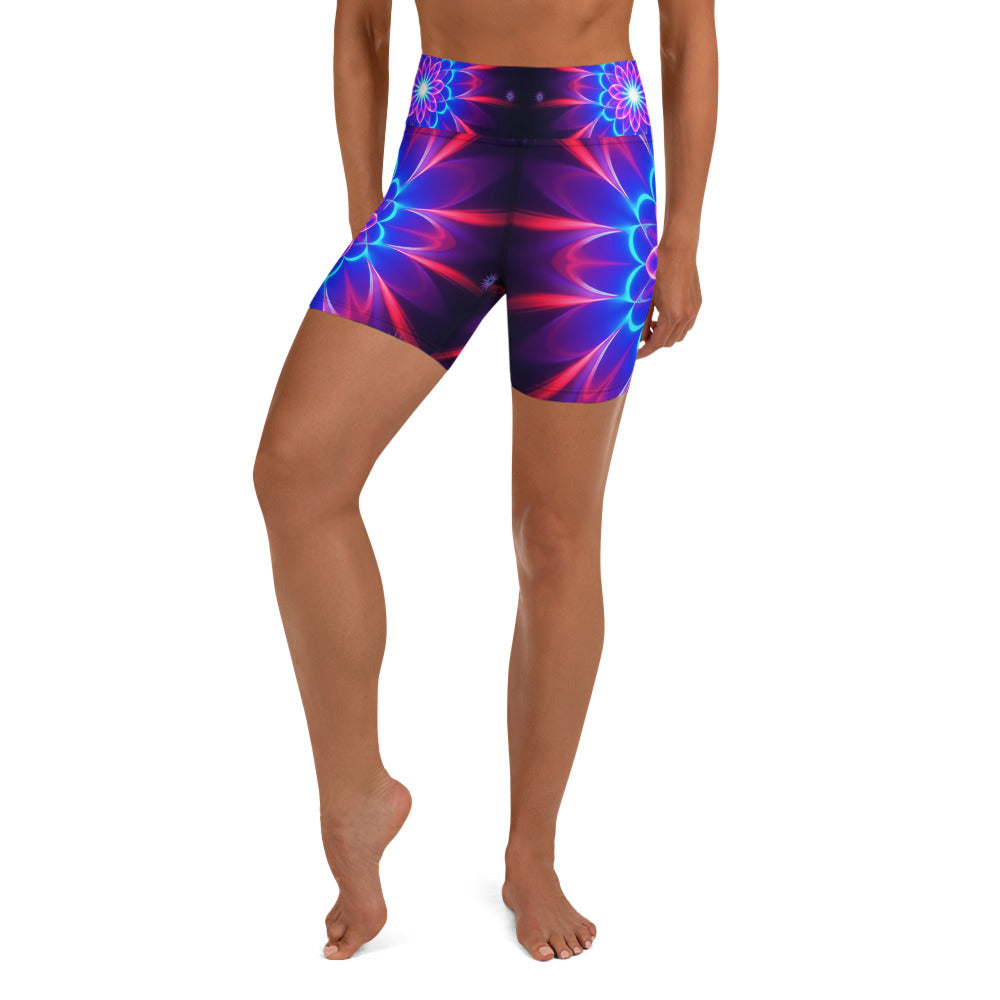 Psychedelic Supernova Yoga Shorts | GearBunch