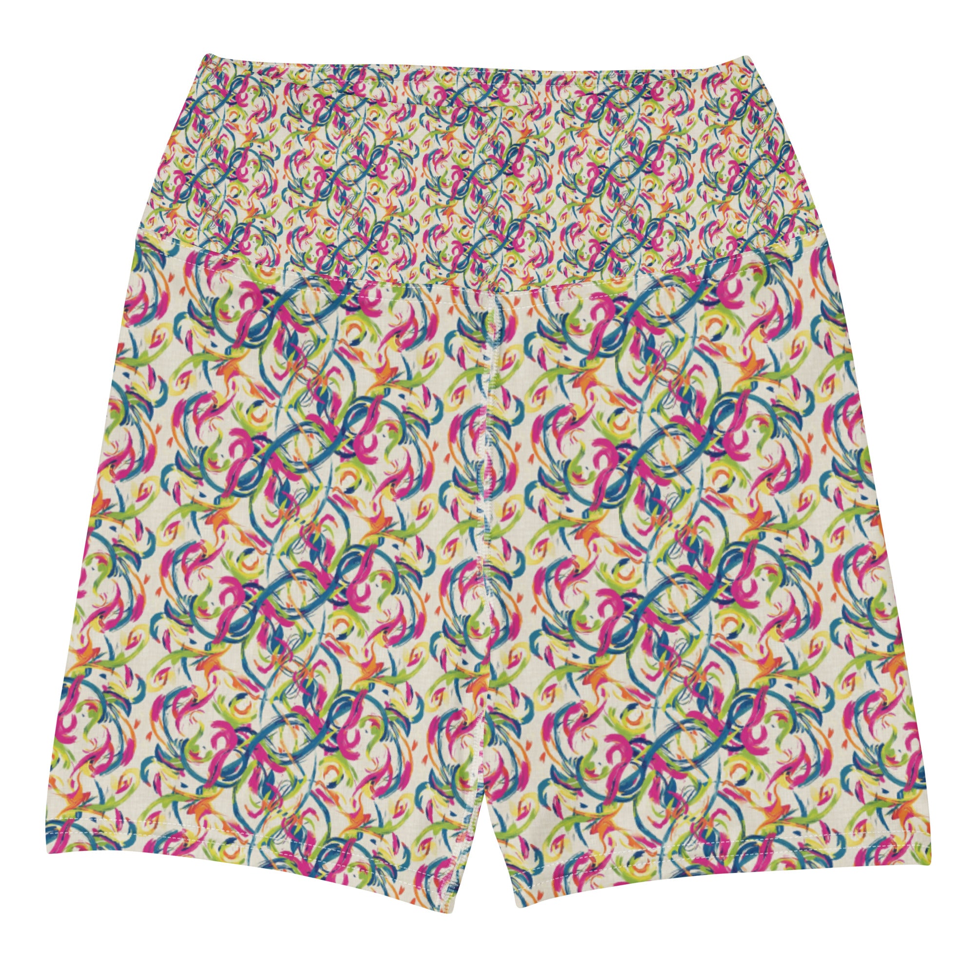 Ciao Bella Script Yoga Shorts | GearBunch
