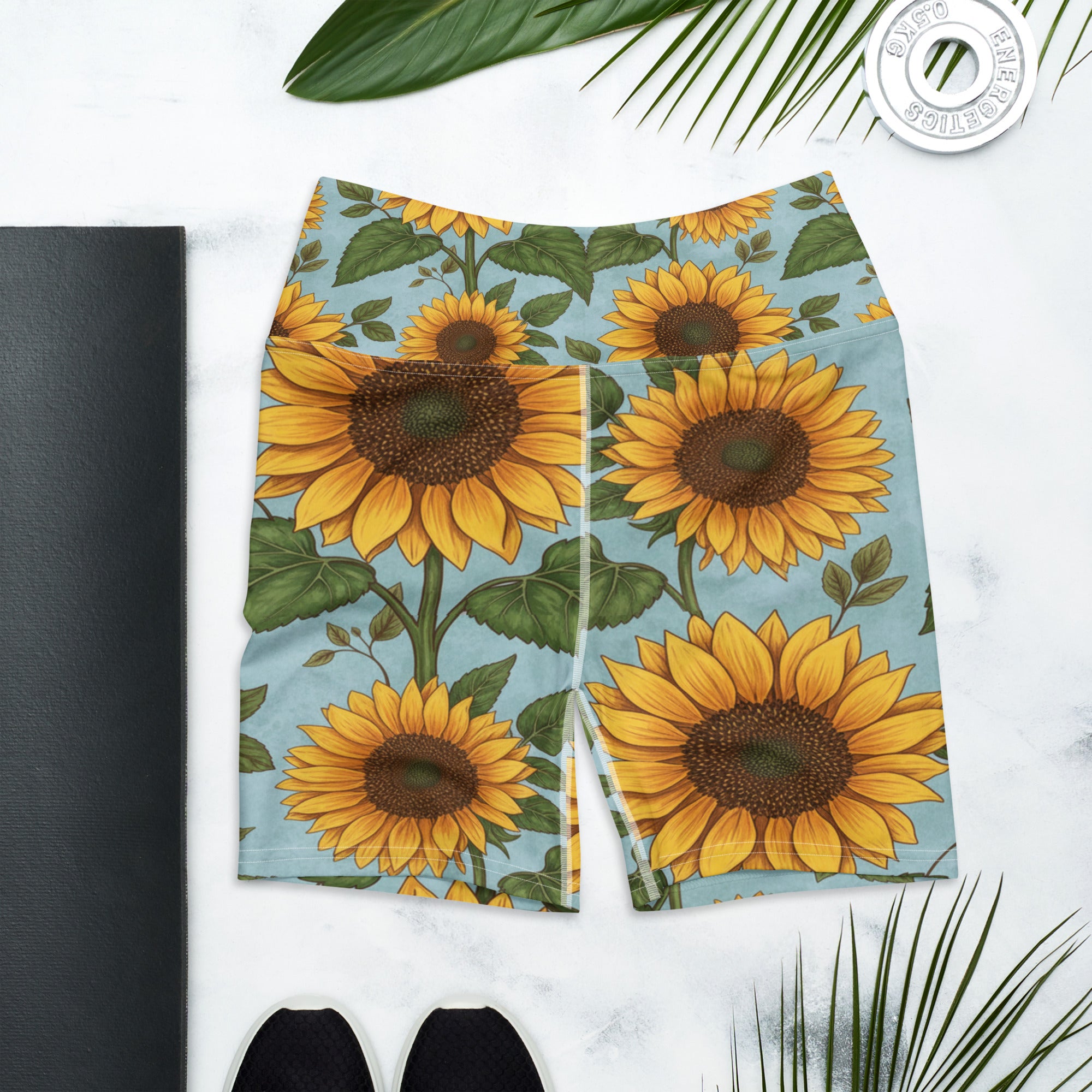 Sunflower Fields Yoga Shorts | GearBunch