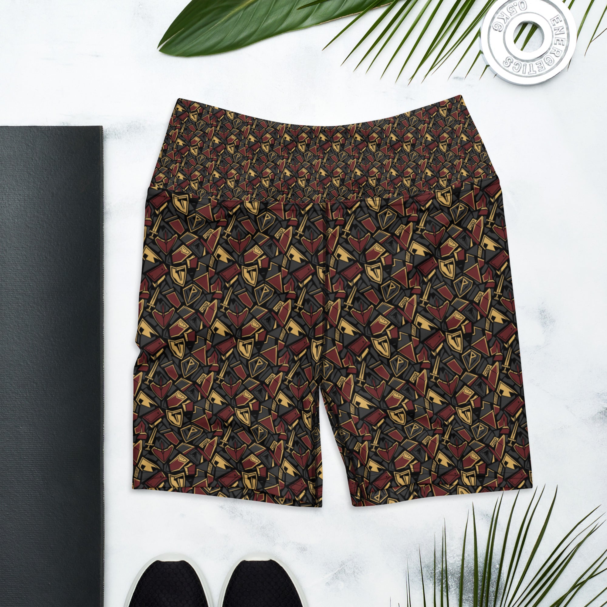 Armor of God Abstract Yoga Shorts | GearBunch