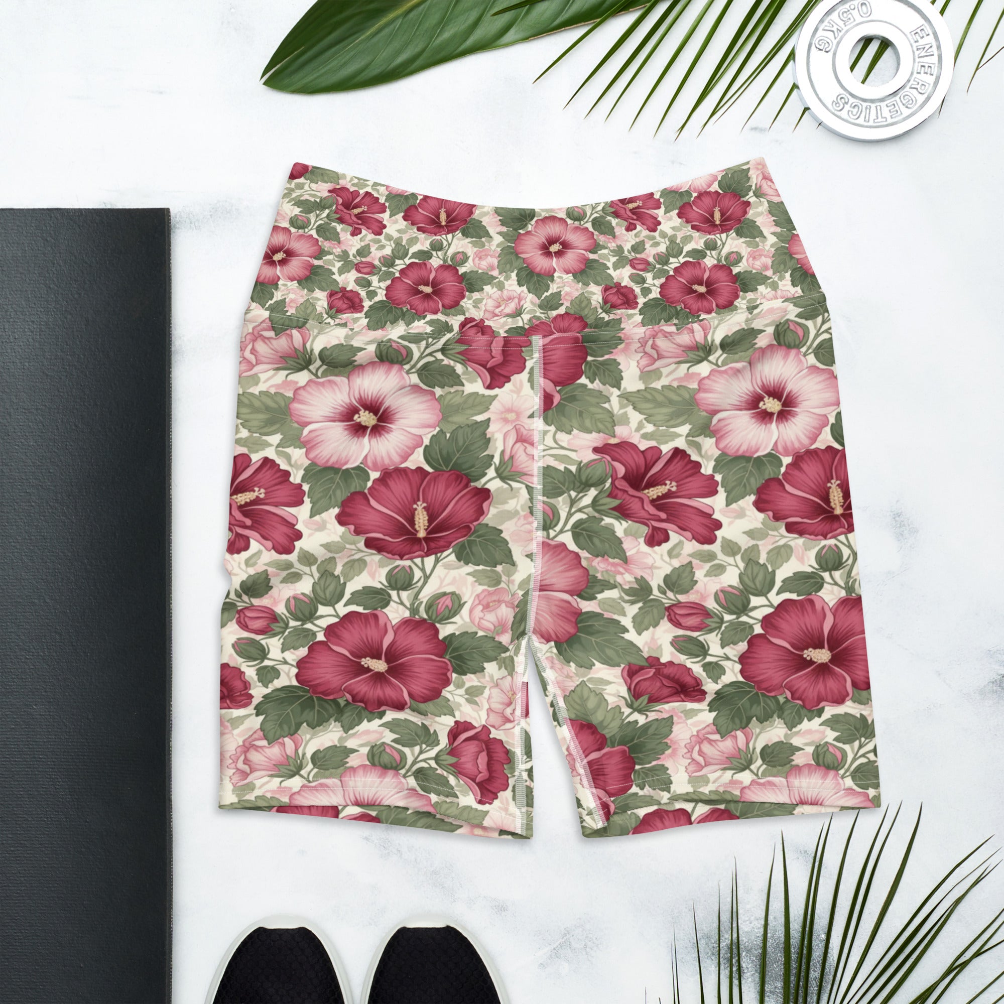 Rose of Sharon Yoga Shorts | GearBunch