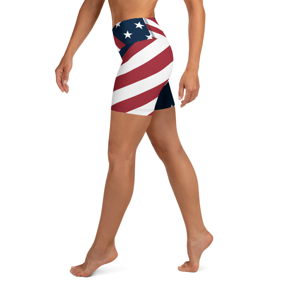 American Stars Diagonal Yoga Shorts | GearBunch