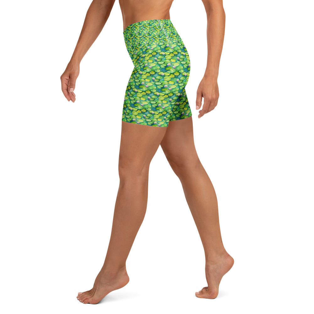 Monet Water Lilies Yoga Shorts | GearBunch