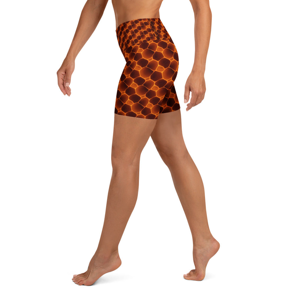 Tortoise Shell Pattern Yoga Shorts | GearBunch