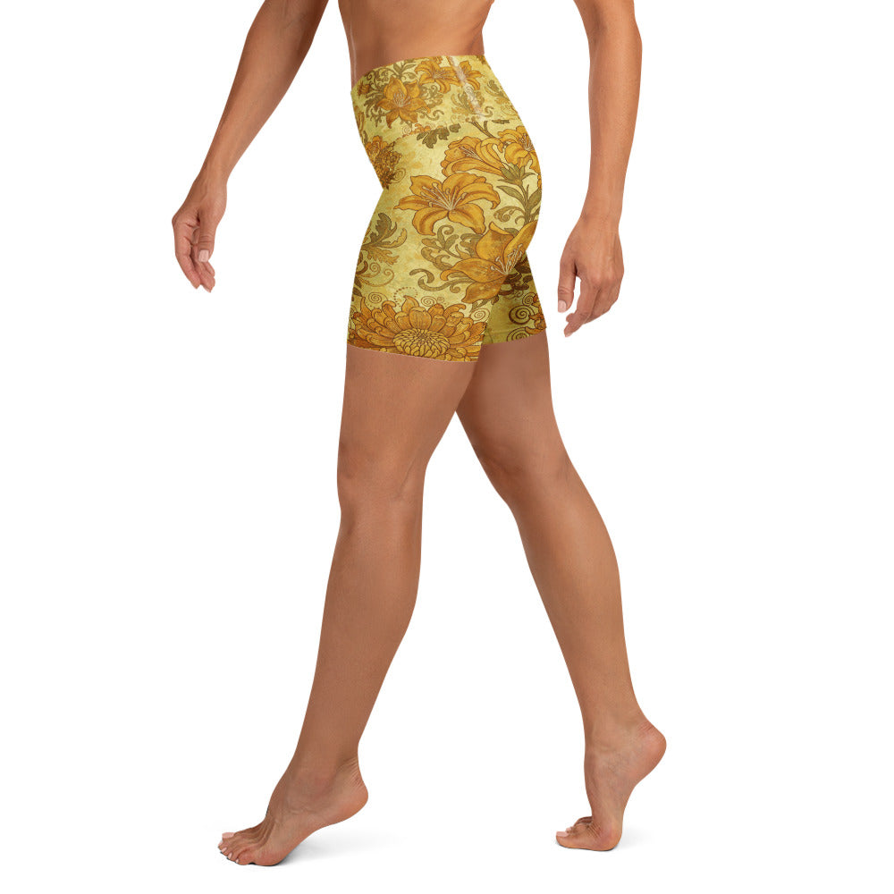Gustav Klimt Garden Yoga Shorts | GearBunch