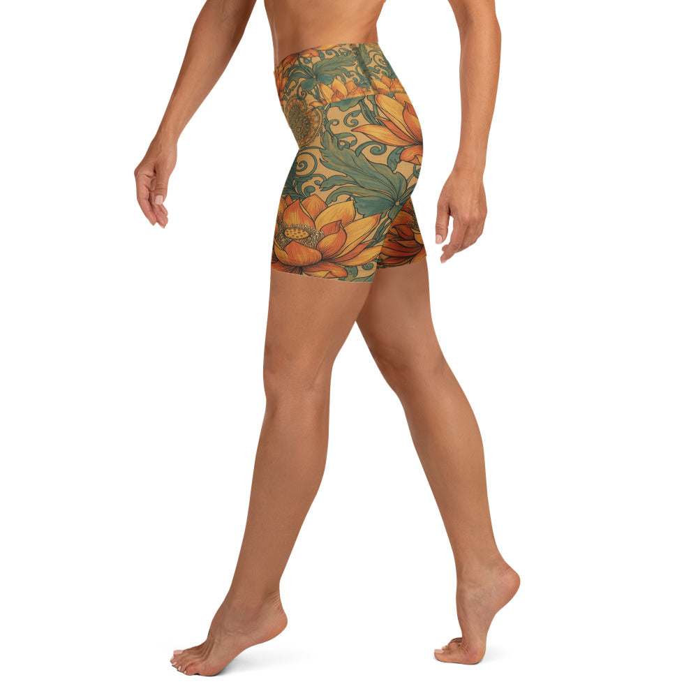 Boho Lotus and Mandalas Yoga Shorts | GearBunch