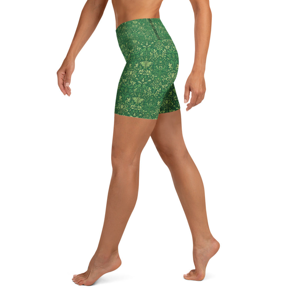 William Morris Tree Yoga Shorts | GearBunch