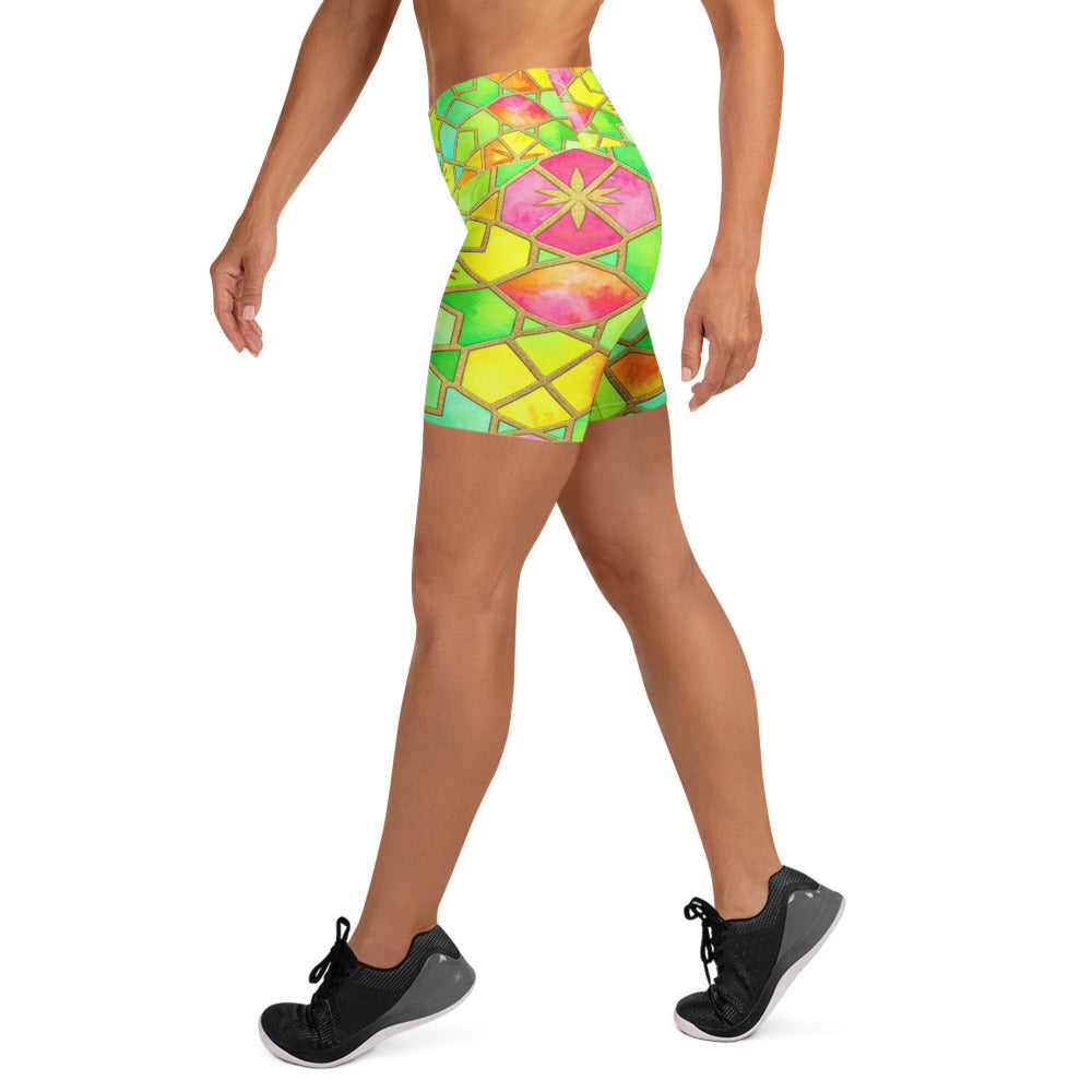 Tropical Punch Yoga Shorts | GearBunch