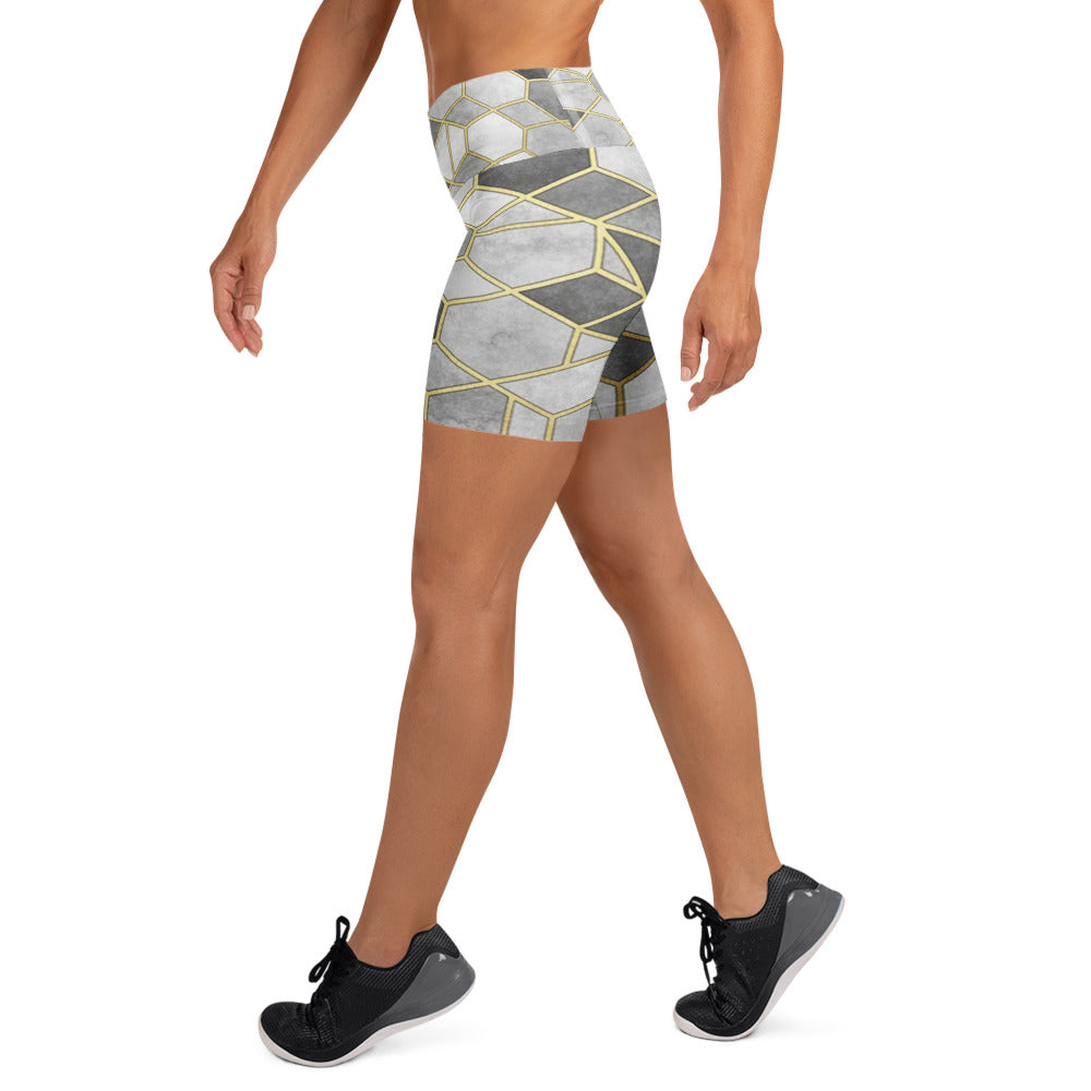 Monochrome Luxe Yoga Shorts | GearBunch