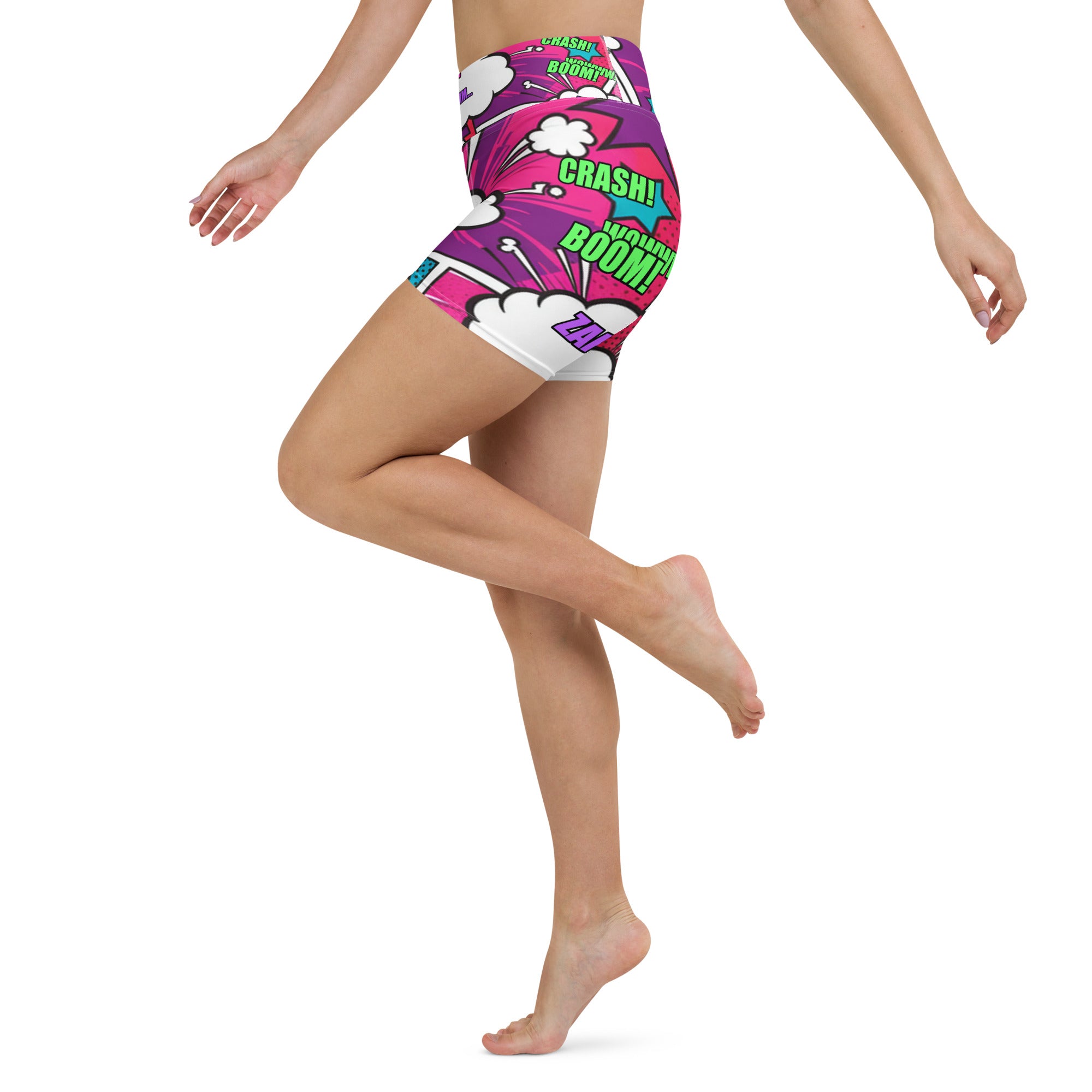 Comic Strip Roller Derby Yoga Shorts | GearBunch