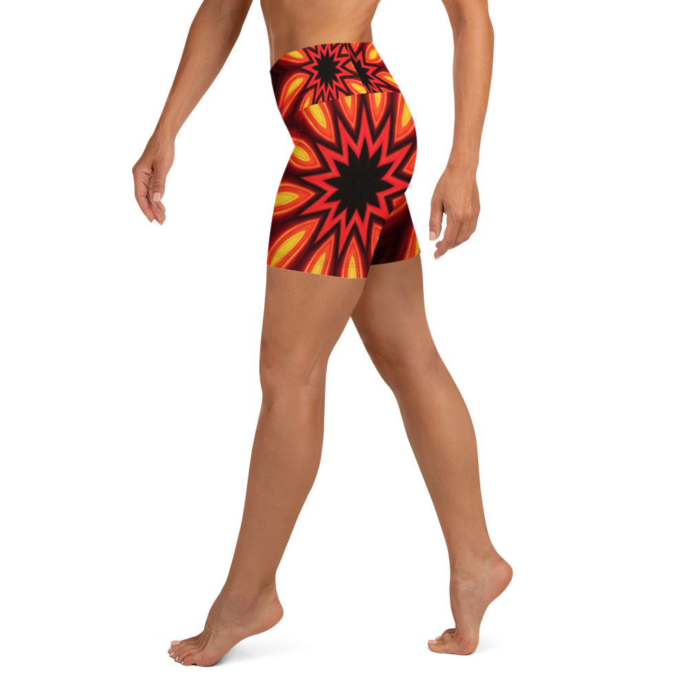 Psychedelic Infrared Yoga Shorts | GearBunch