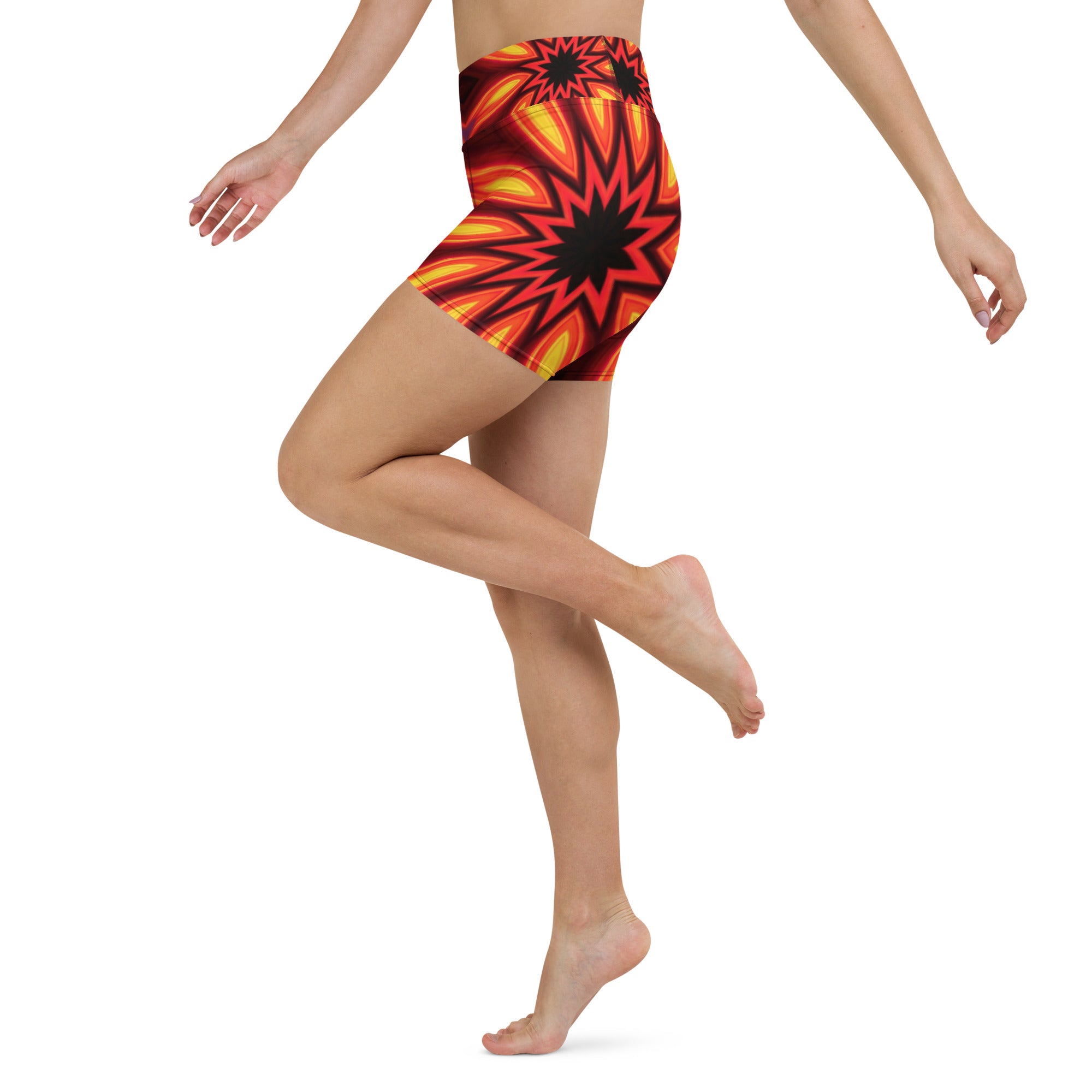 Psychedelic Infrared Yoga Shorts | GearBunch