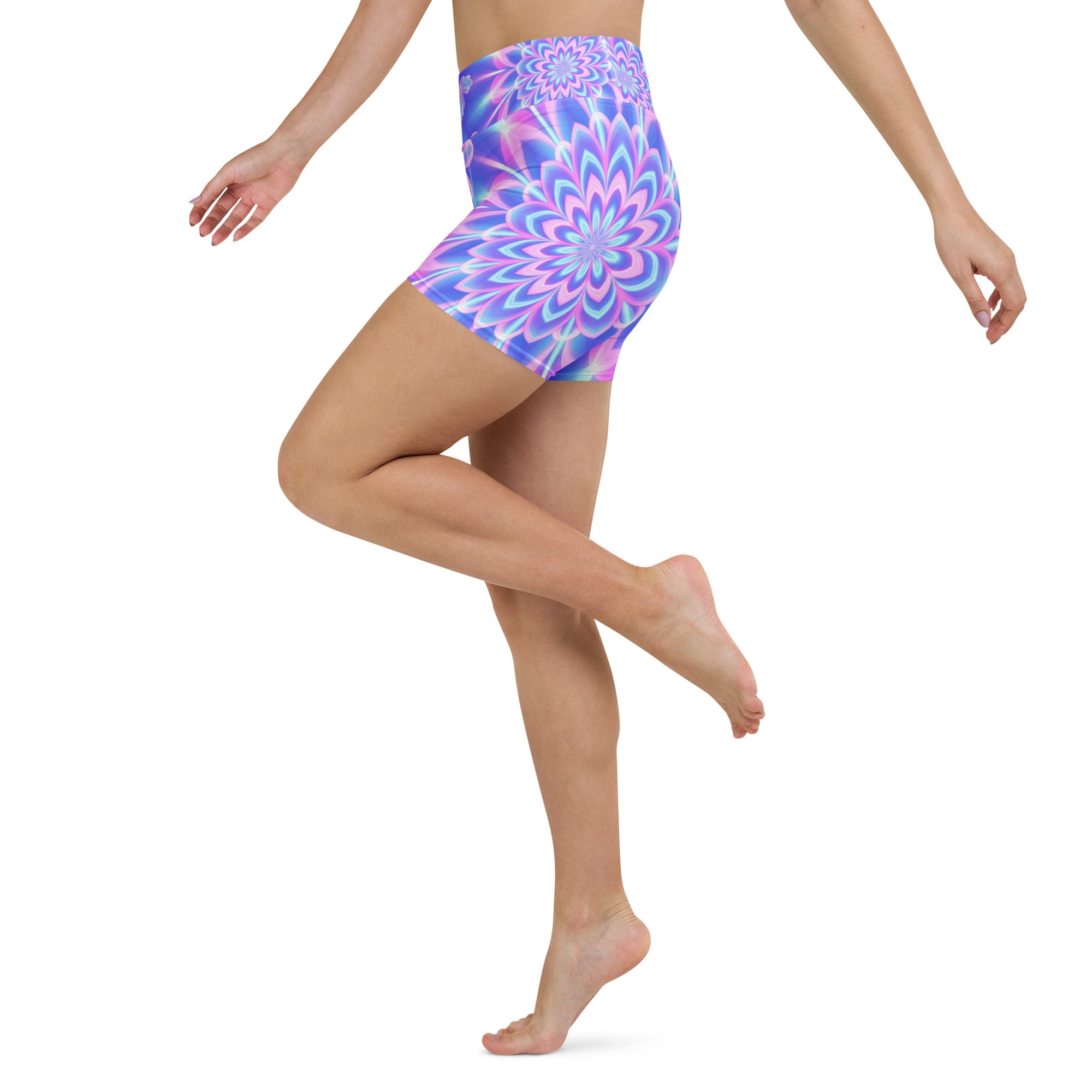 Psychedelic Fairy Ring Yoga Shorts | GearBunch