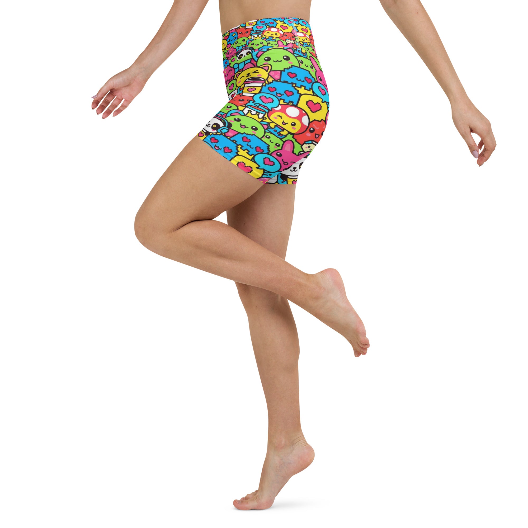 Kawaii Arcade Game Yoga Shorts | GearBunch