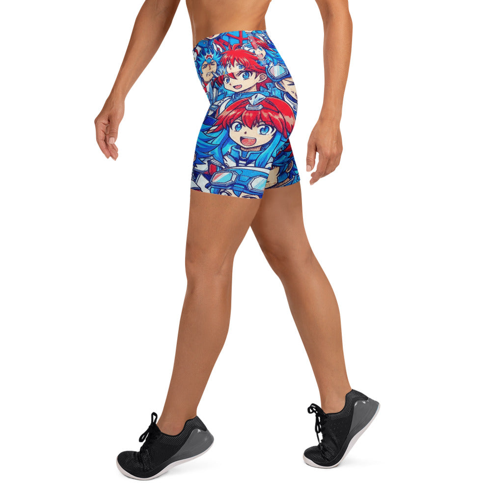 Anime Mecha Pilot Yoga Shorts | GearBunch