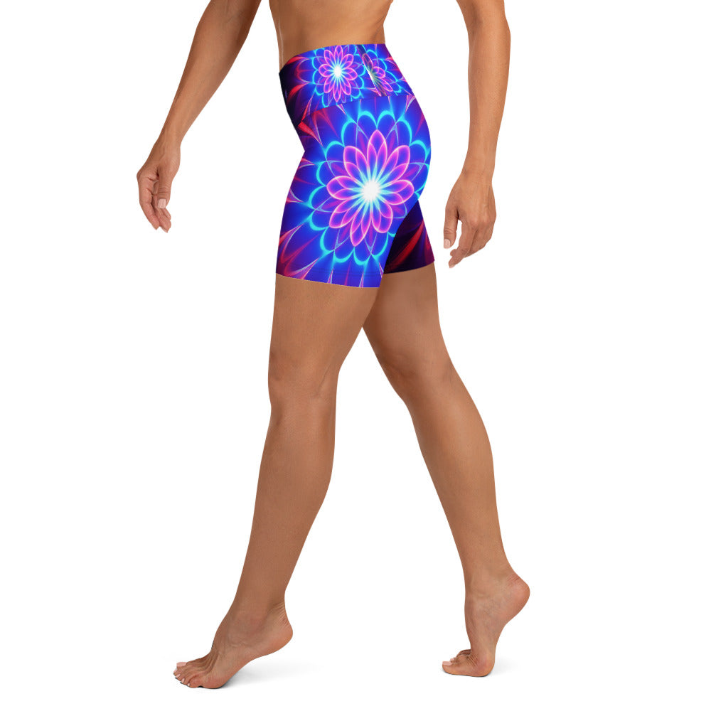 Psychedelic Supernova Yoga Shorts | GearBunch