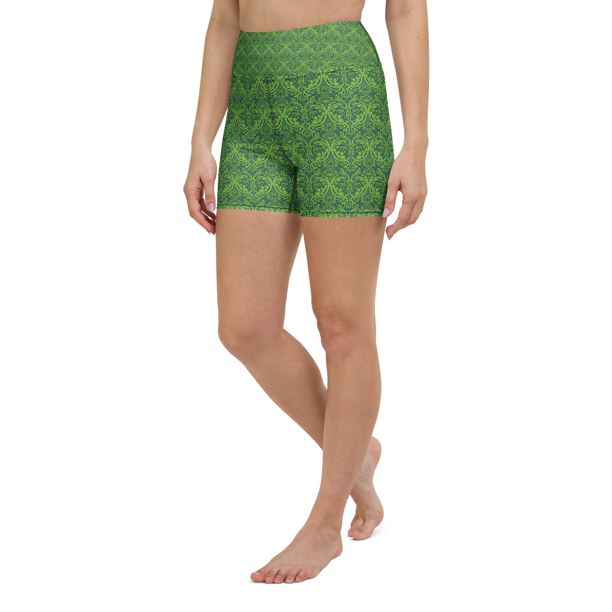 William Morris Tree Yoga Shorts | GearBunch