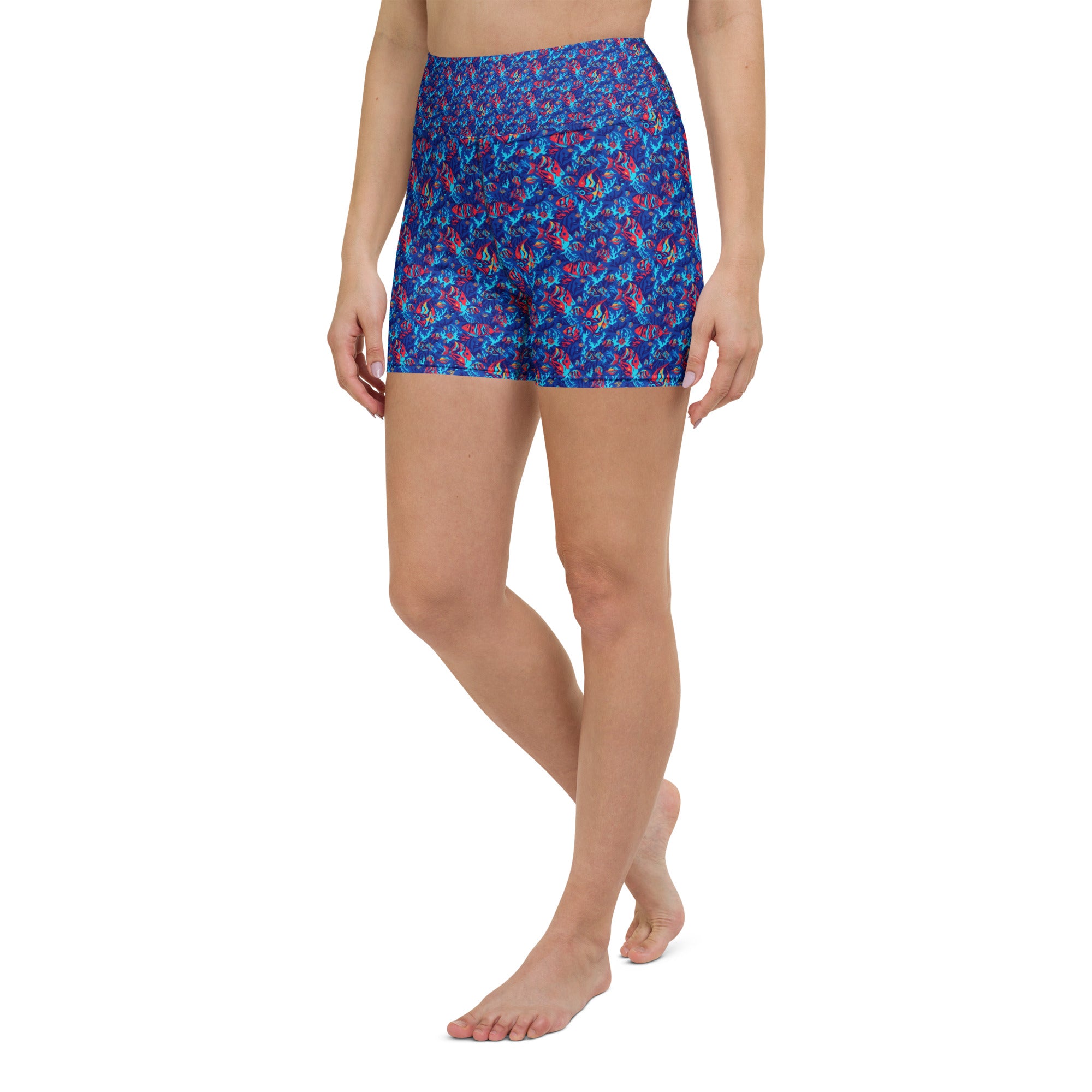 Colorful Tropical Fishes Yoga Shorts | GearBunch