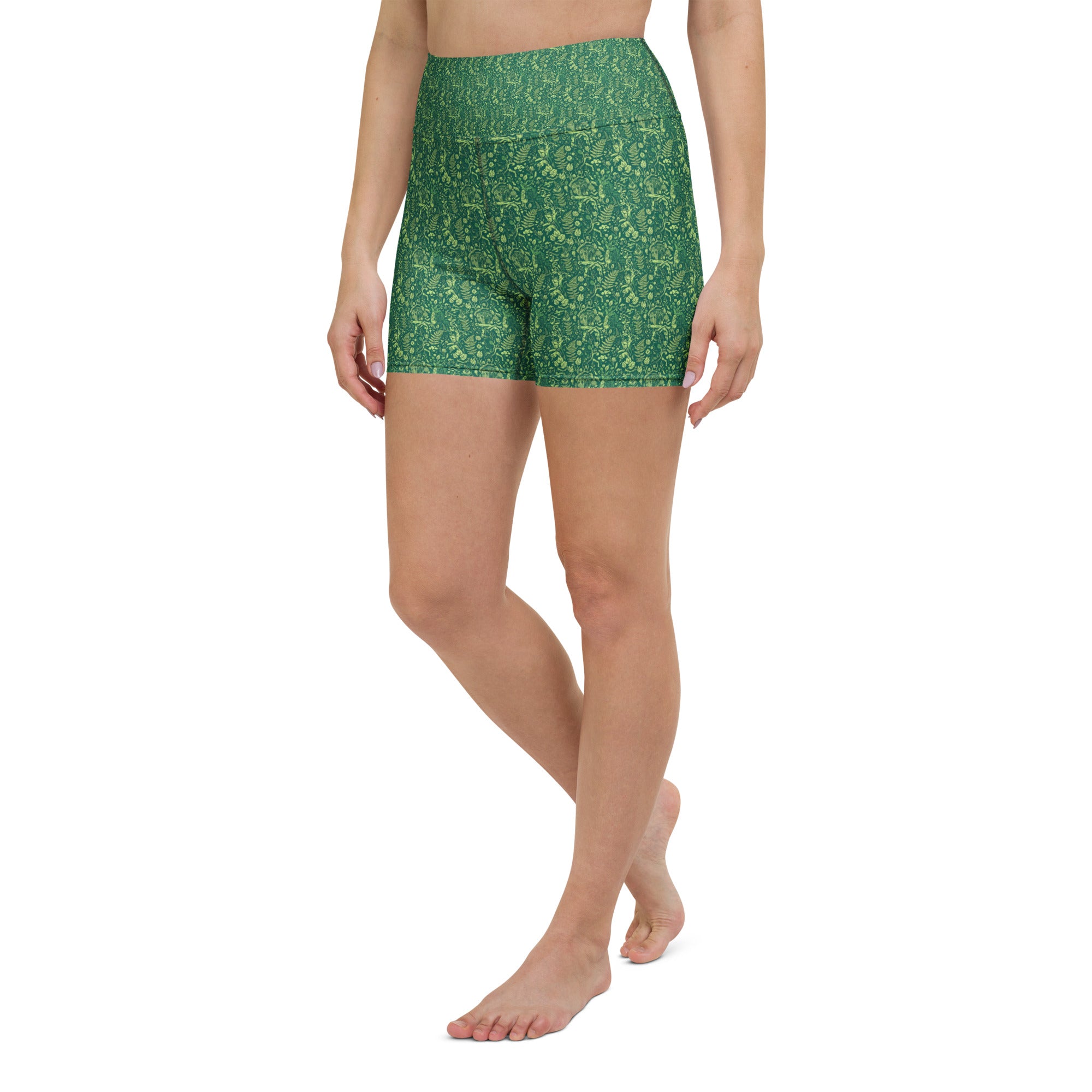 Forgotten Wilderness Garden Yoga Shorts | GearBunch
