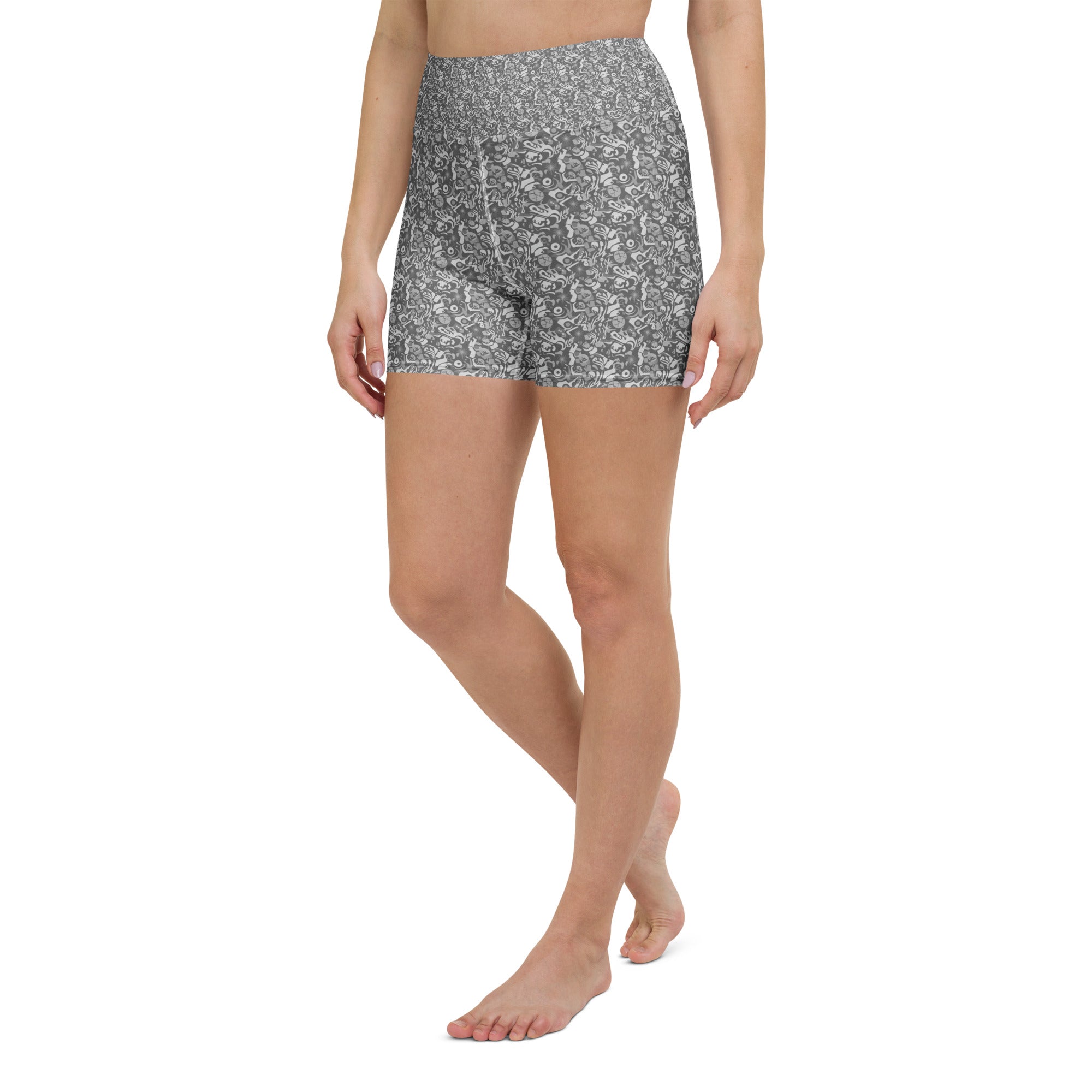 Psalm Abstract Yoga Shorts | GearBunch