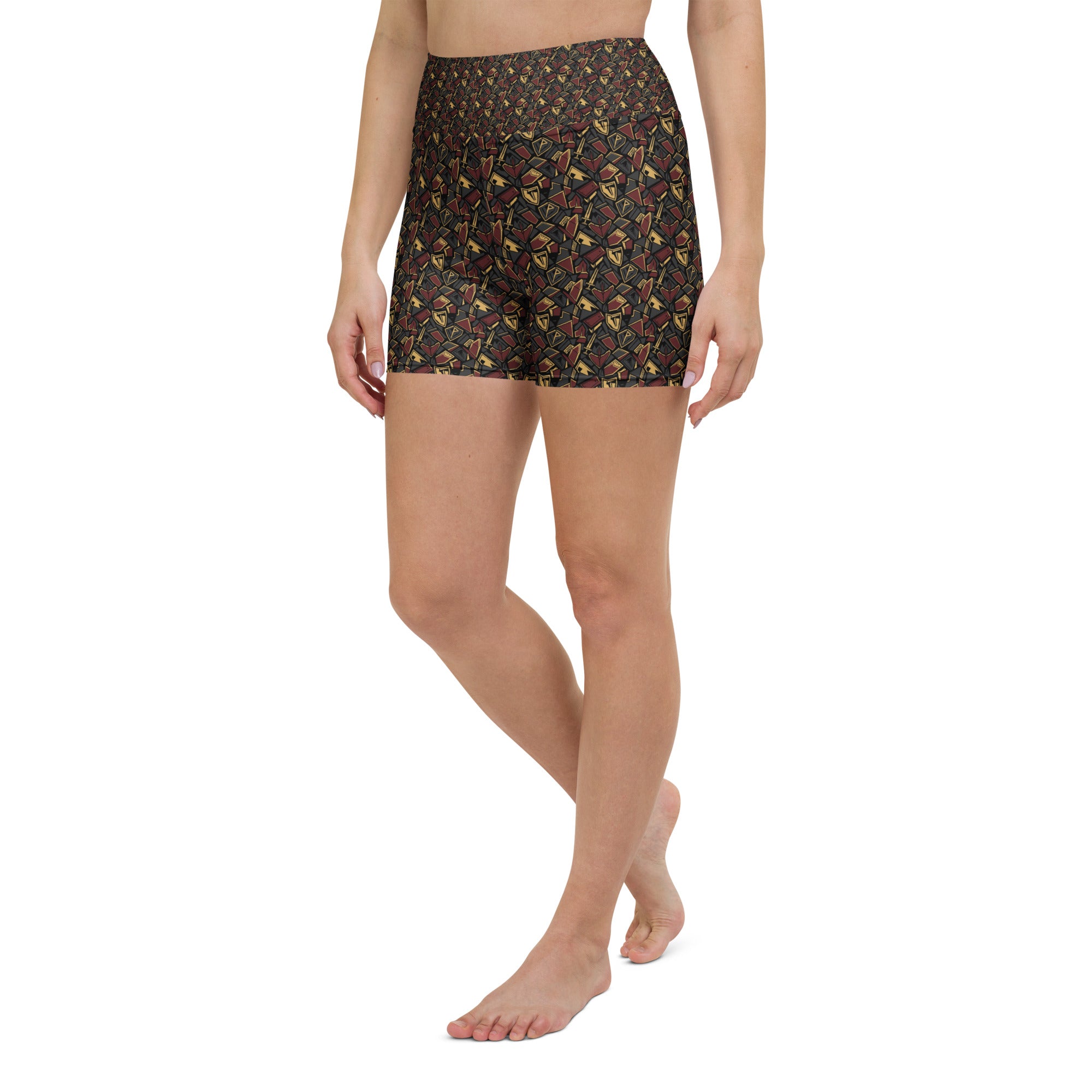Armor of God Abstract Yoga Shorts | GearBunch