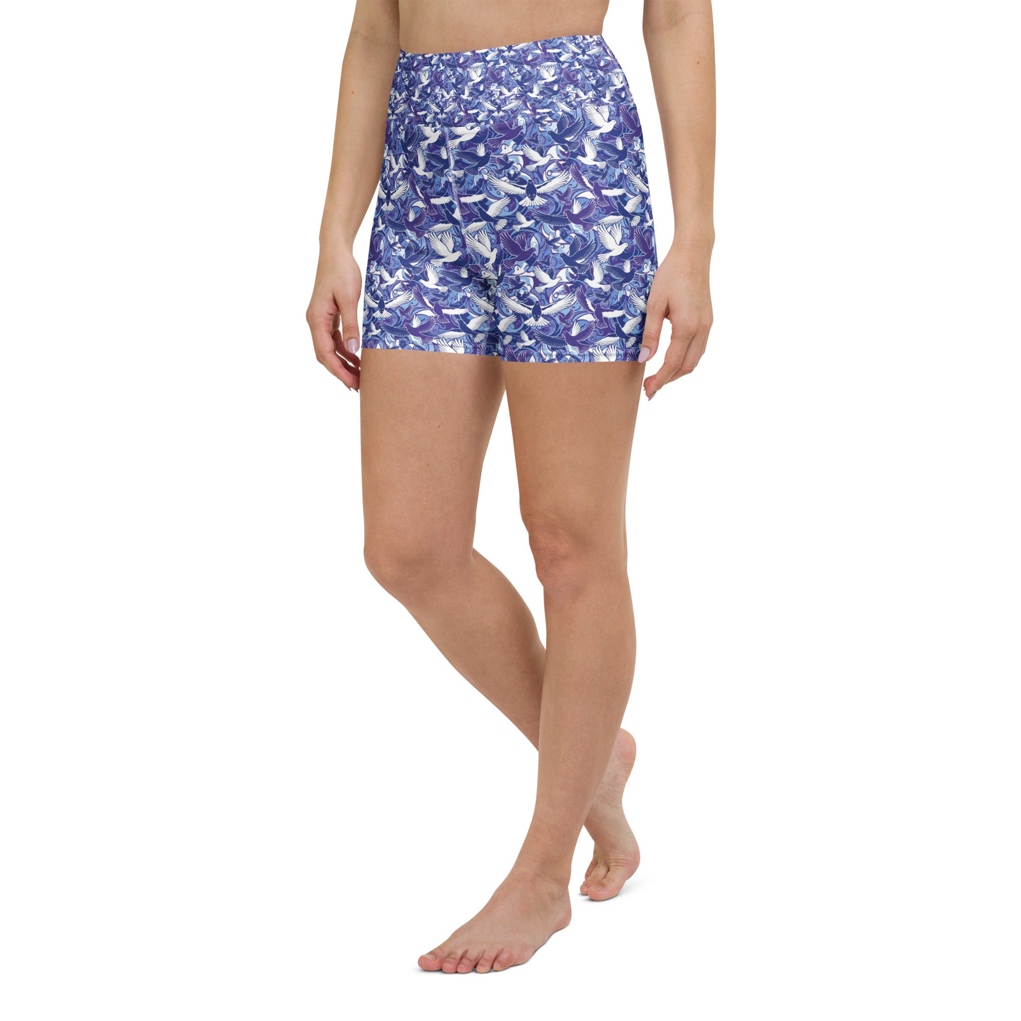 Dove in Flight Yoga Shorts | GearBunch