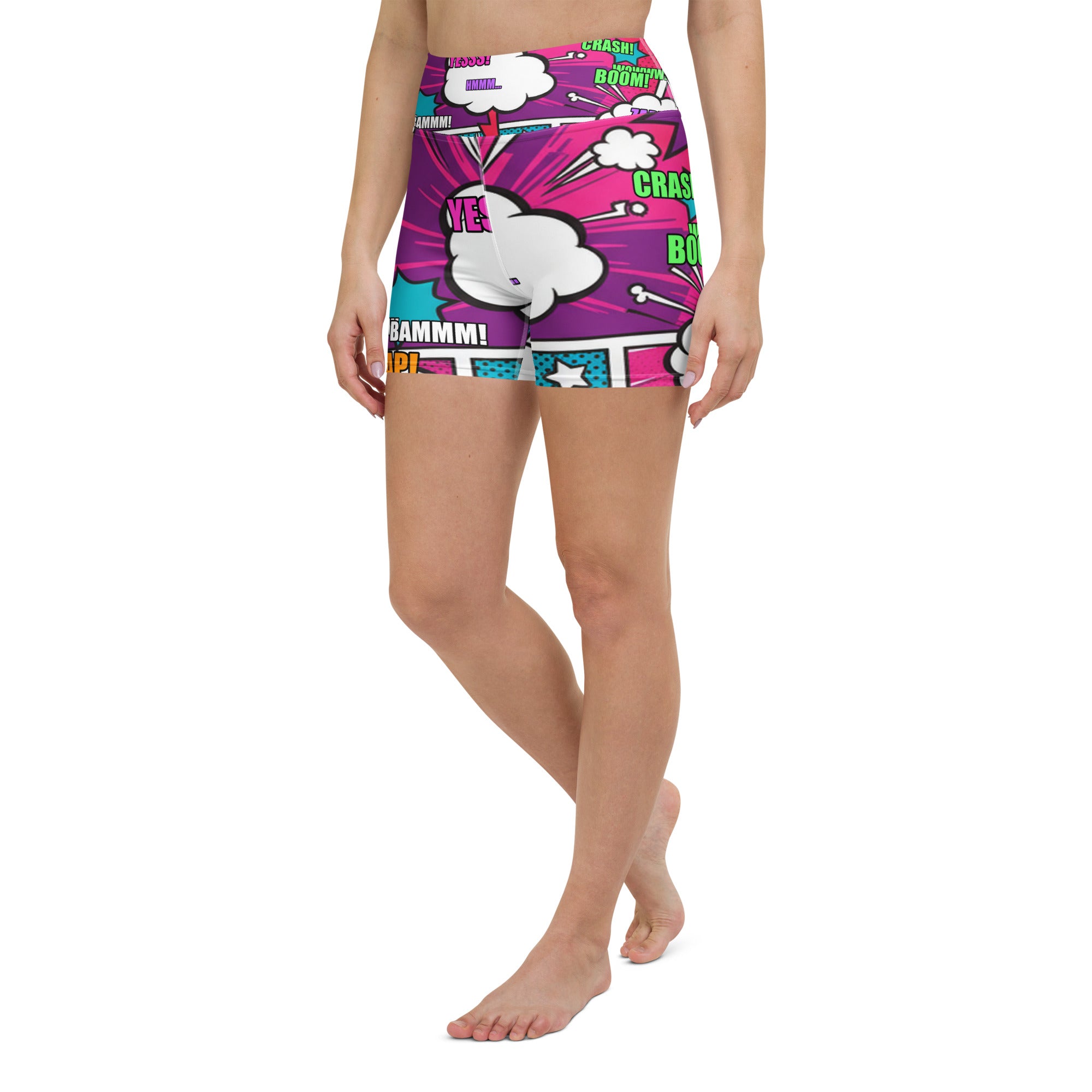 Comic Strip Roller Derby Yoga Shorts | GearBunch