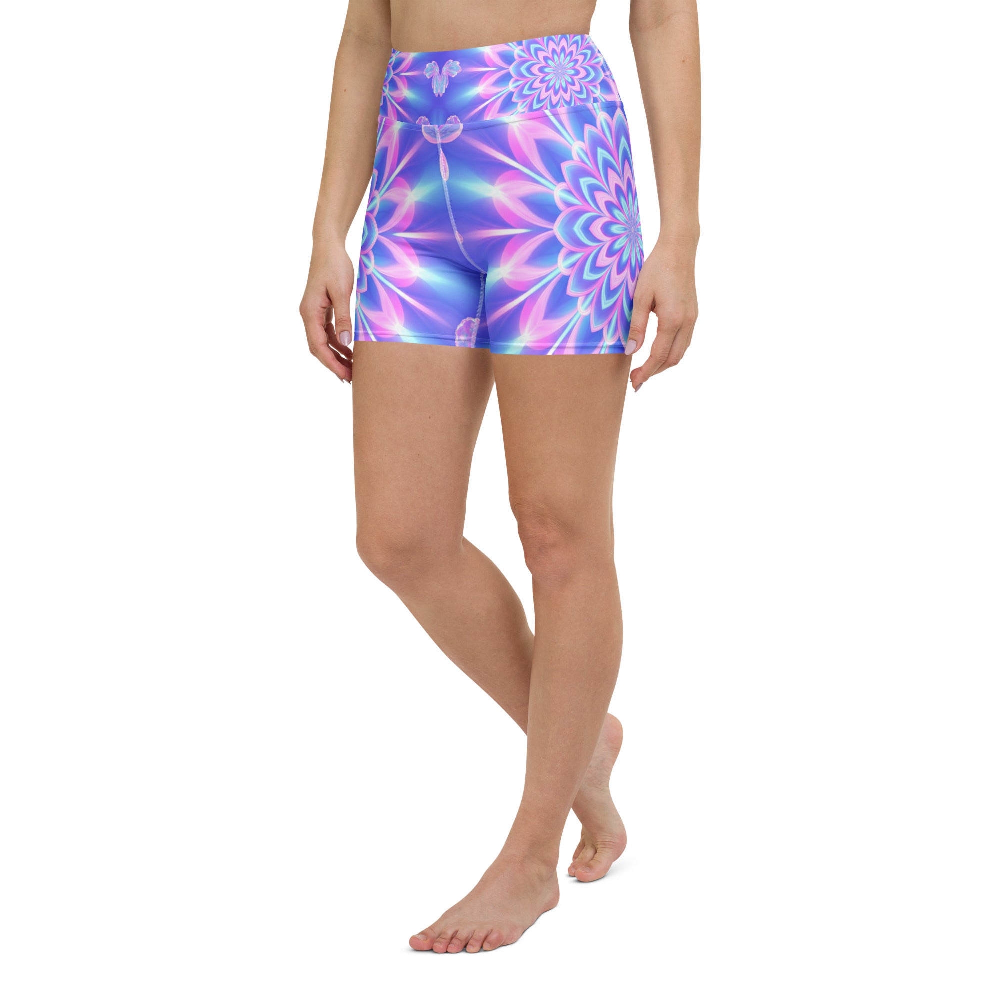 Psychedelic Fairy Ring Yoga Shorts | GearBunch
