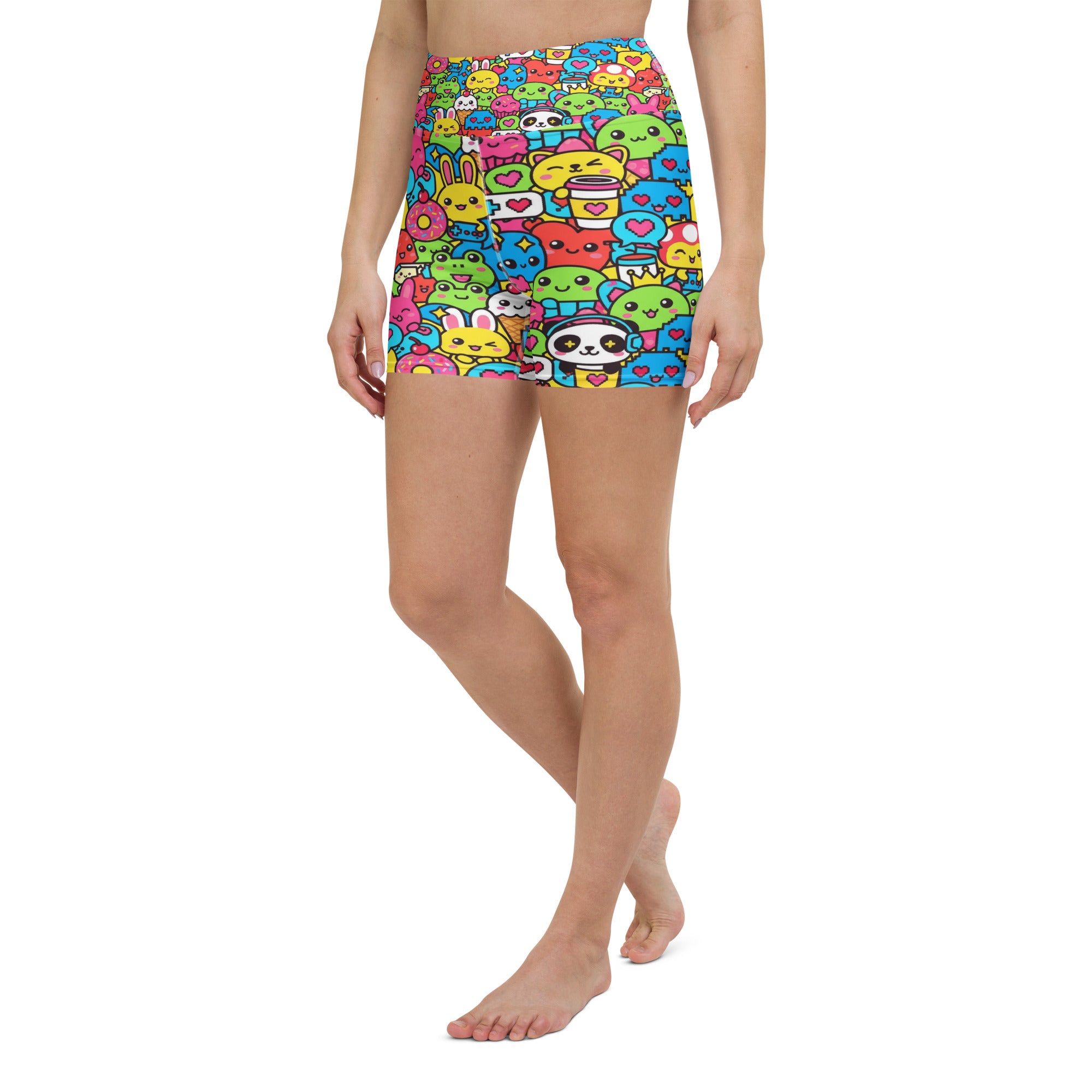 Kawaii Arcade Game Yoga Shorts | GearBunch