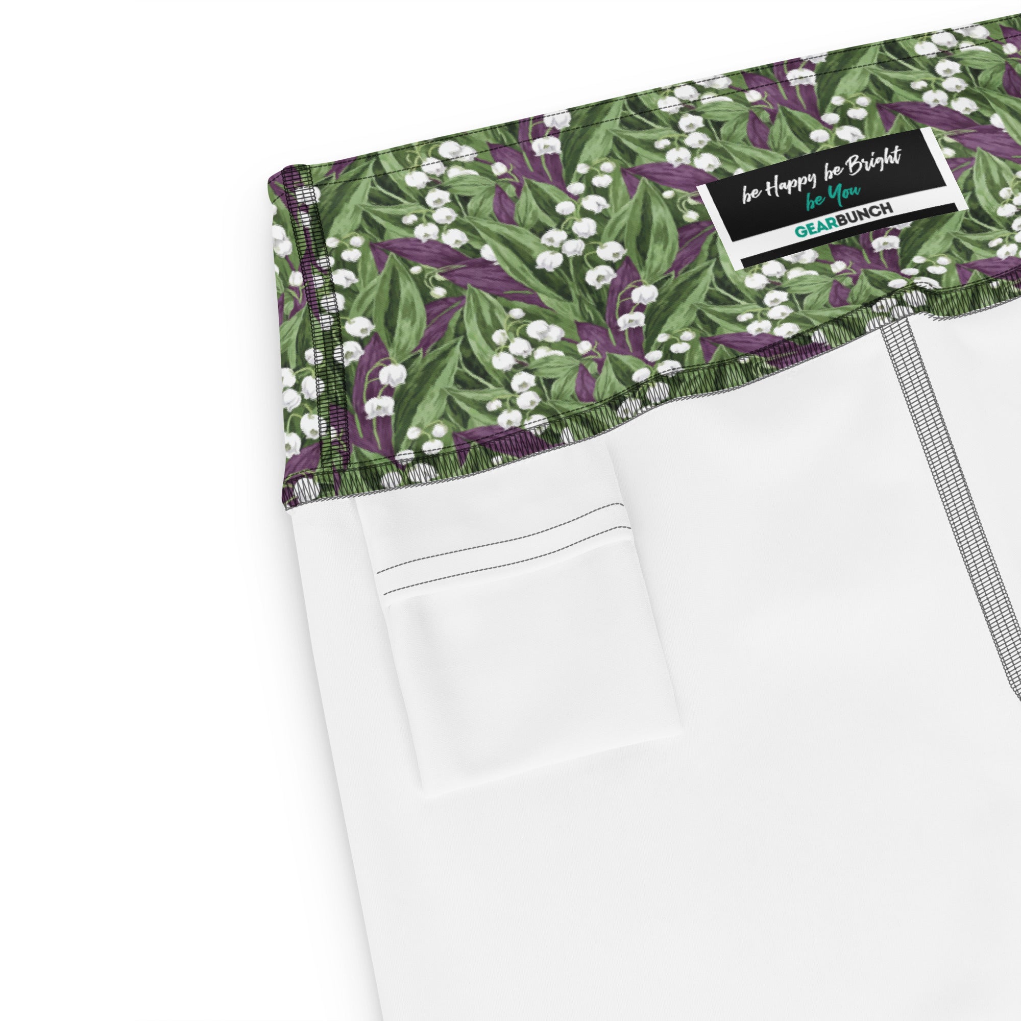 Lily of the Valley Yoga Shorts | GearBunch
