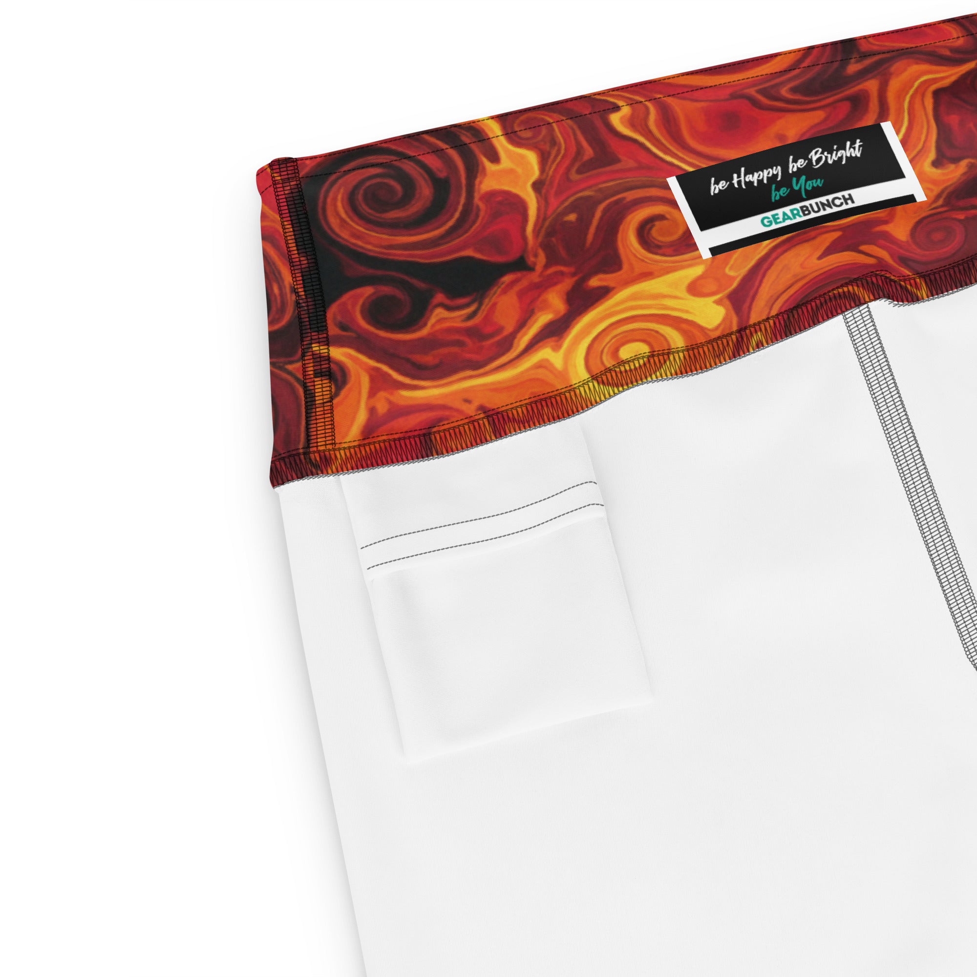 Liquid Marble Lava Flow Yoga Shorts | GearBunch