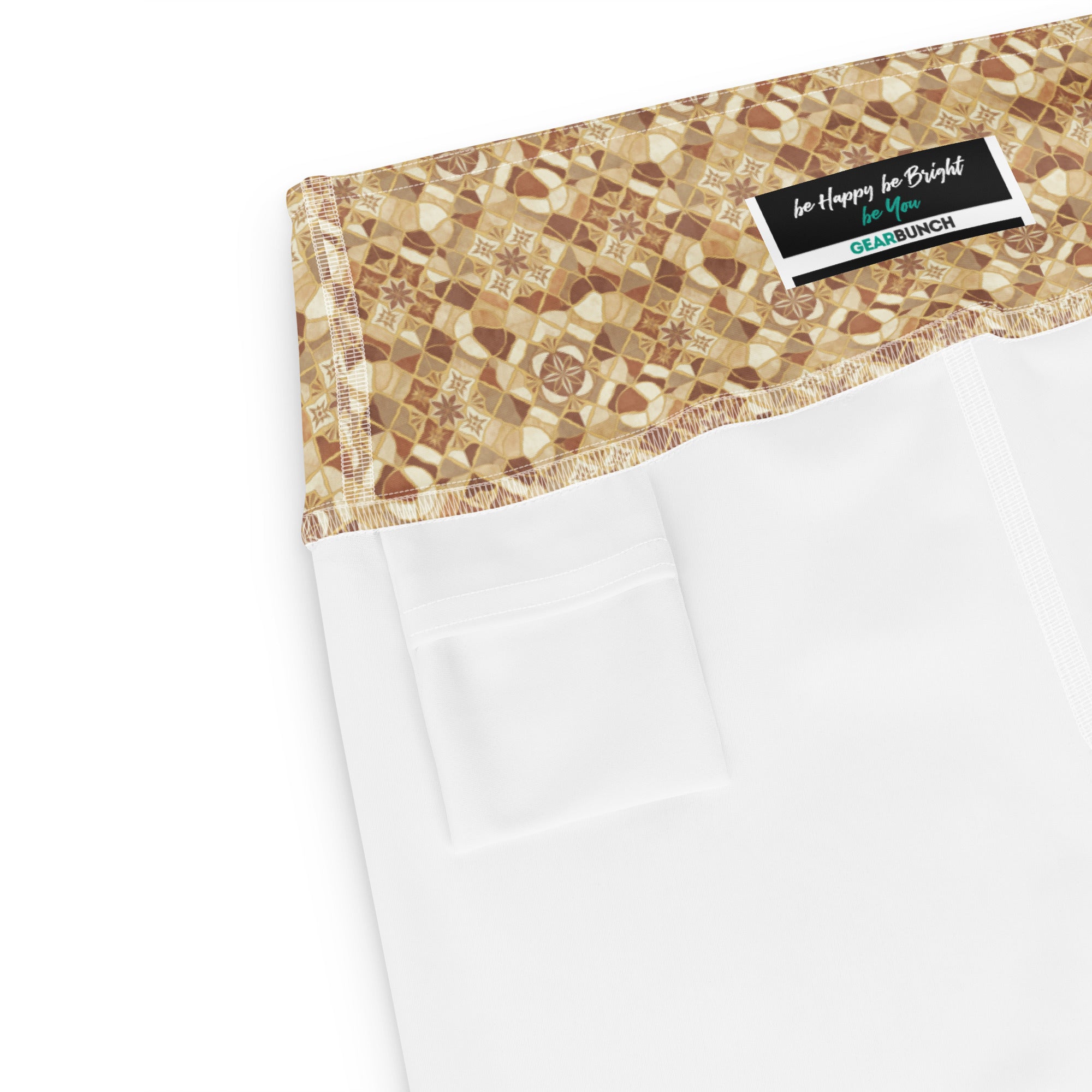 Jerusalem Stone Mosaic Yoga Shorts | GearBunch