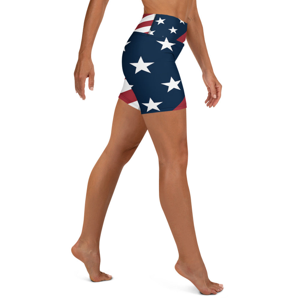 American Stars Diagonal Yoga Shorts | GearBunch