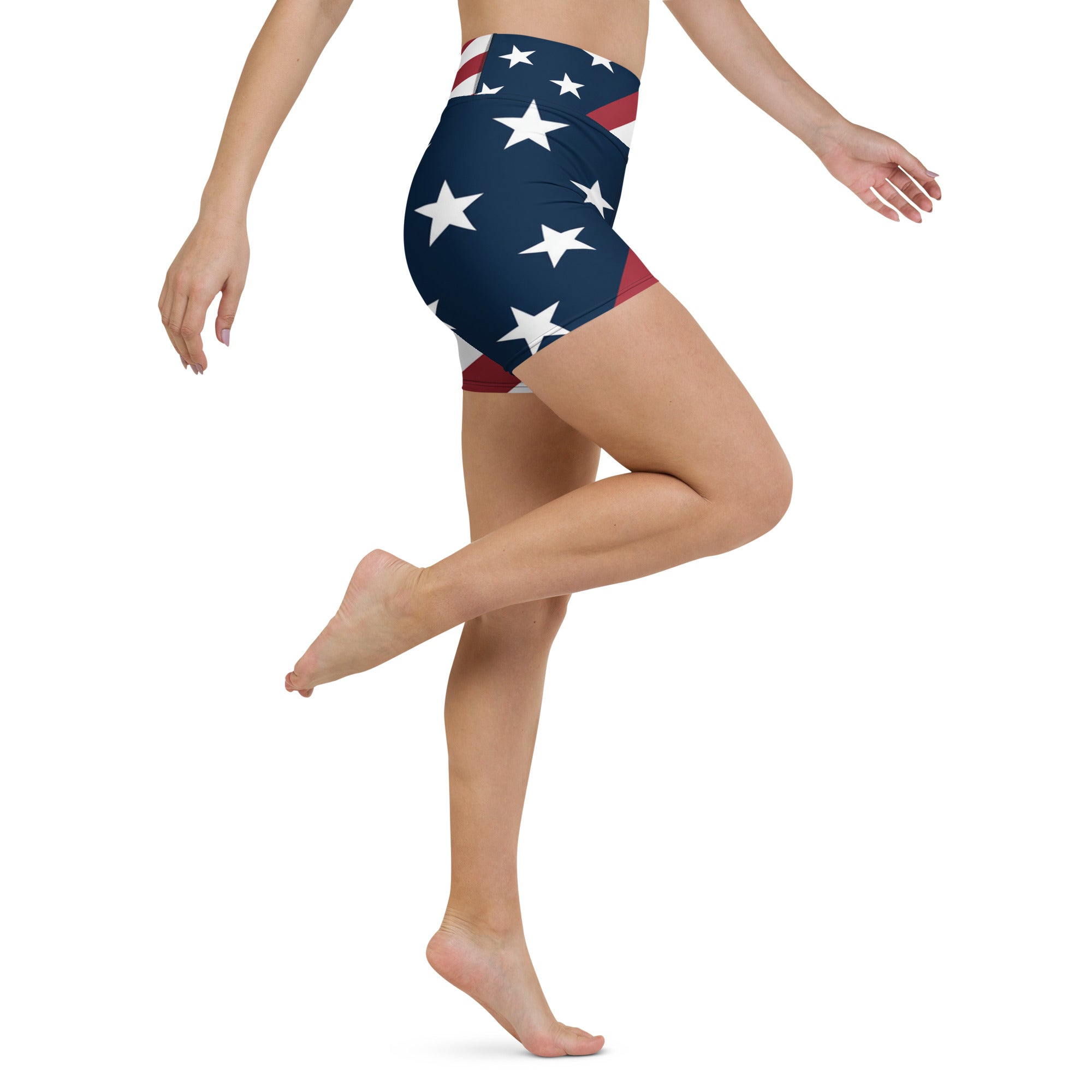 American Stars Diagonal Yoga Shorts | GearBunch
