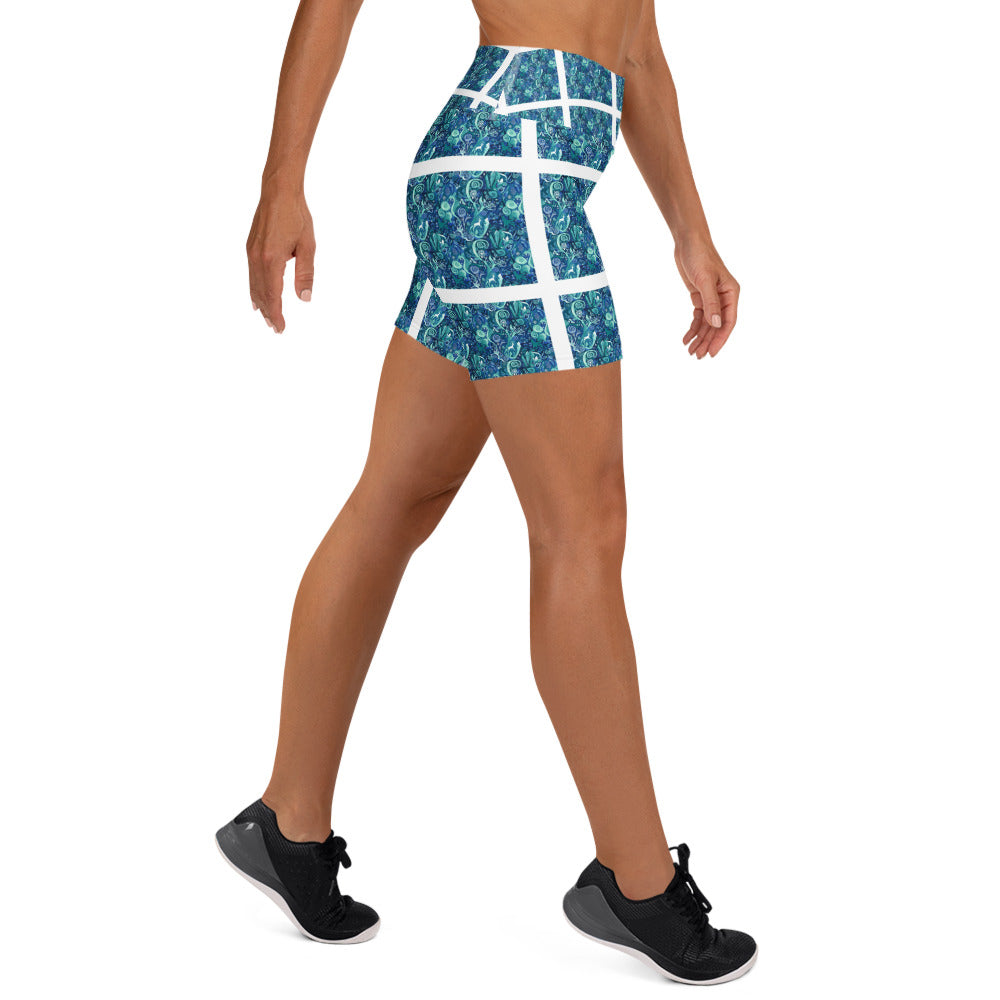 Fairy Tale Wilderness Yoga Shorts | GearBunch