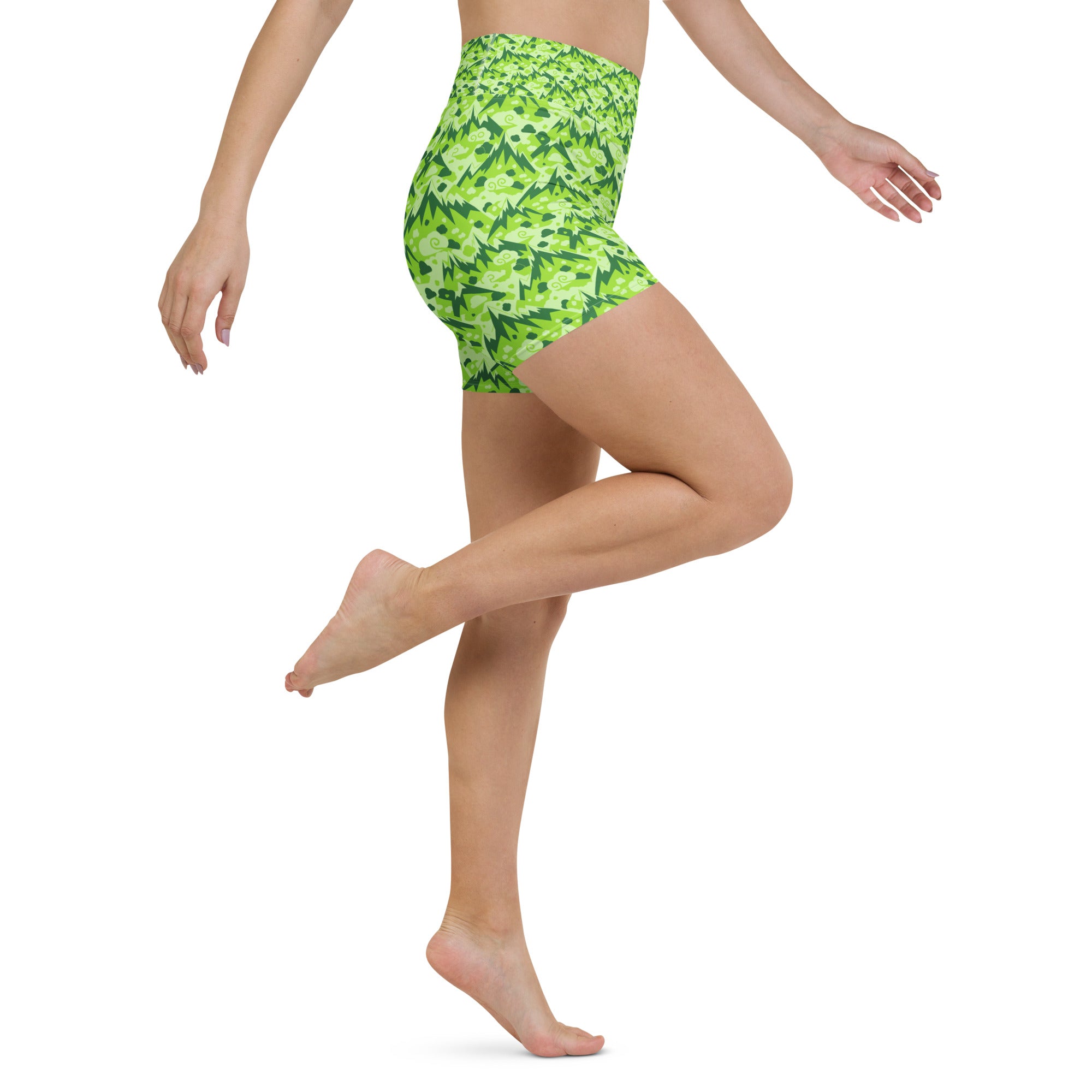 Dragon Mountain Hills Yoga Shorts | GearBunch