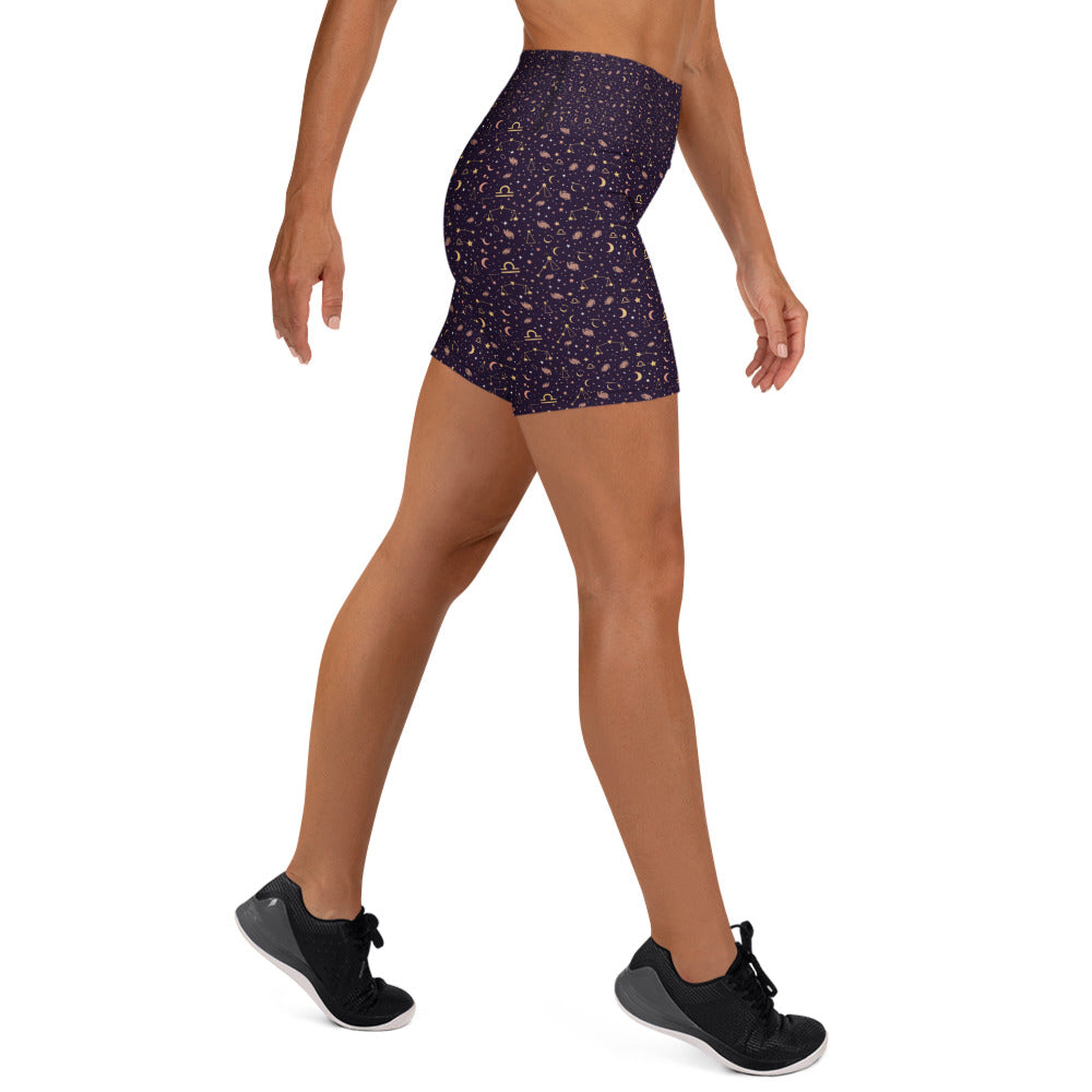 Libra Celestial Yoga Shorts | GearBunch