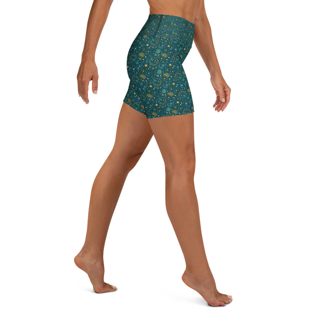 Pisces Celestial Yoga Shorts | GearBunch