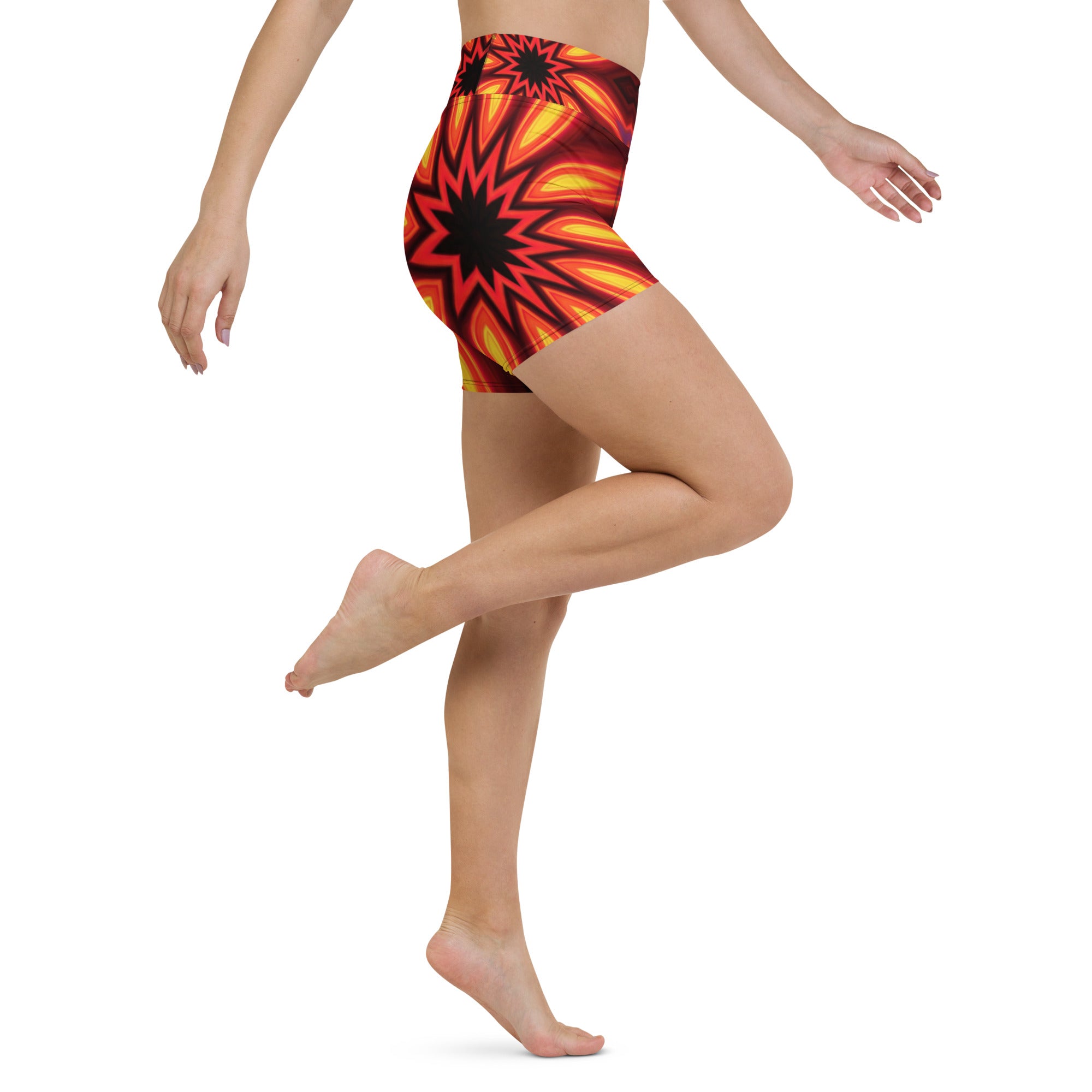 Psychedelic Infrared Yoga Shorts | GearBunch