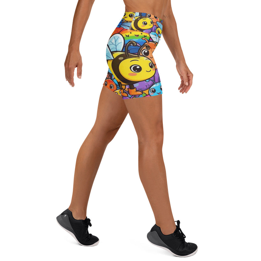 Vibrant Bug Life Yoga Shorts | GearBunch
