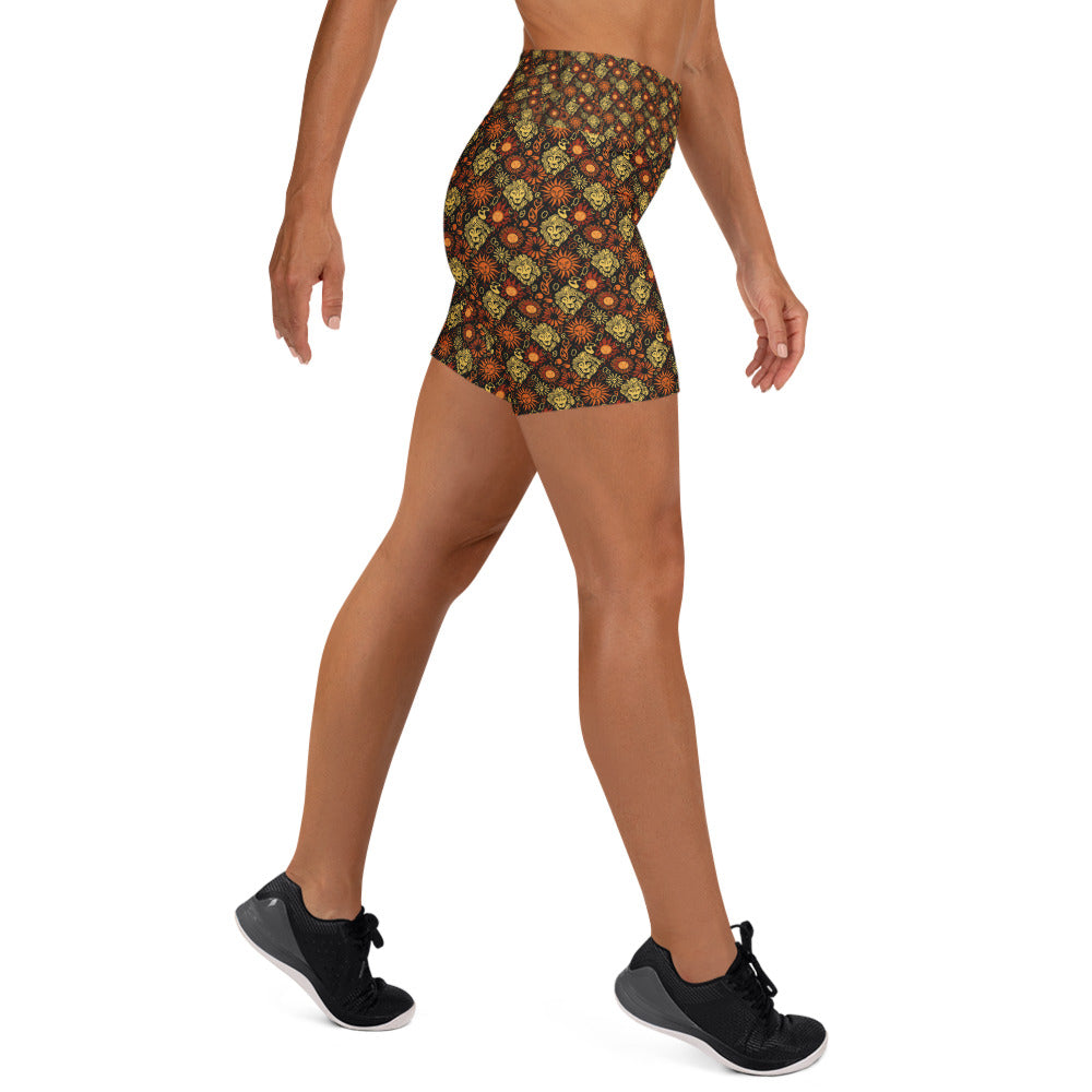 Leo Sun Mane Yoga Shorts | GearBunch