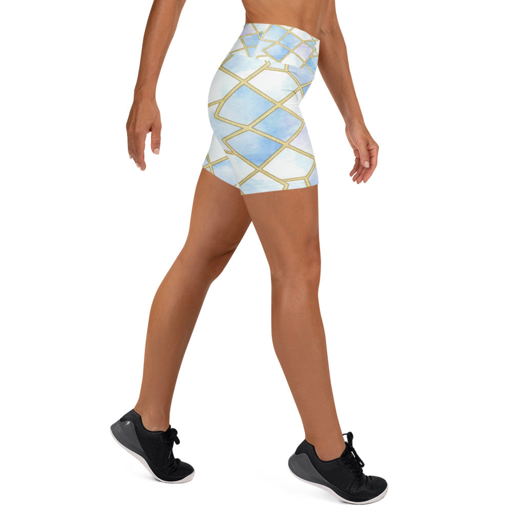 Ice Crystal Yoga Shorts | GearBunch