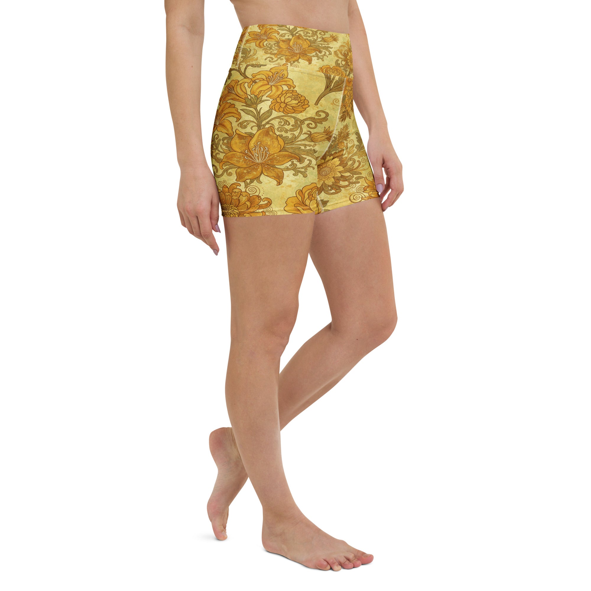 Gustav Klimt Garden Yoga Shorts | GearBunch