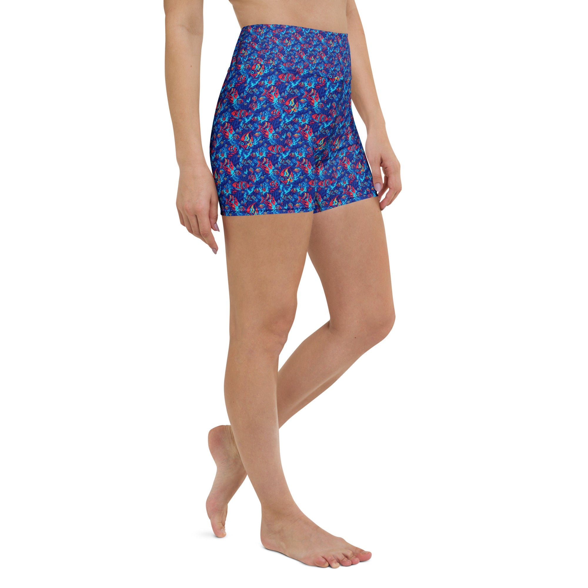 Colorful Tropical Fishes Yoga Shorts | GearBunch
