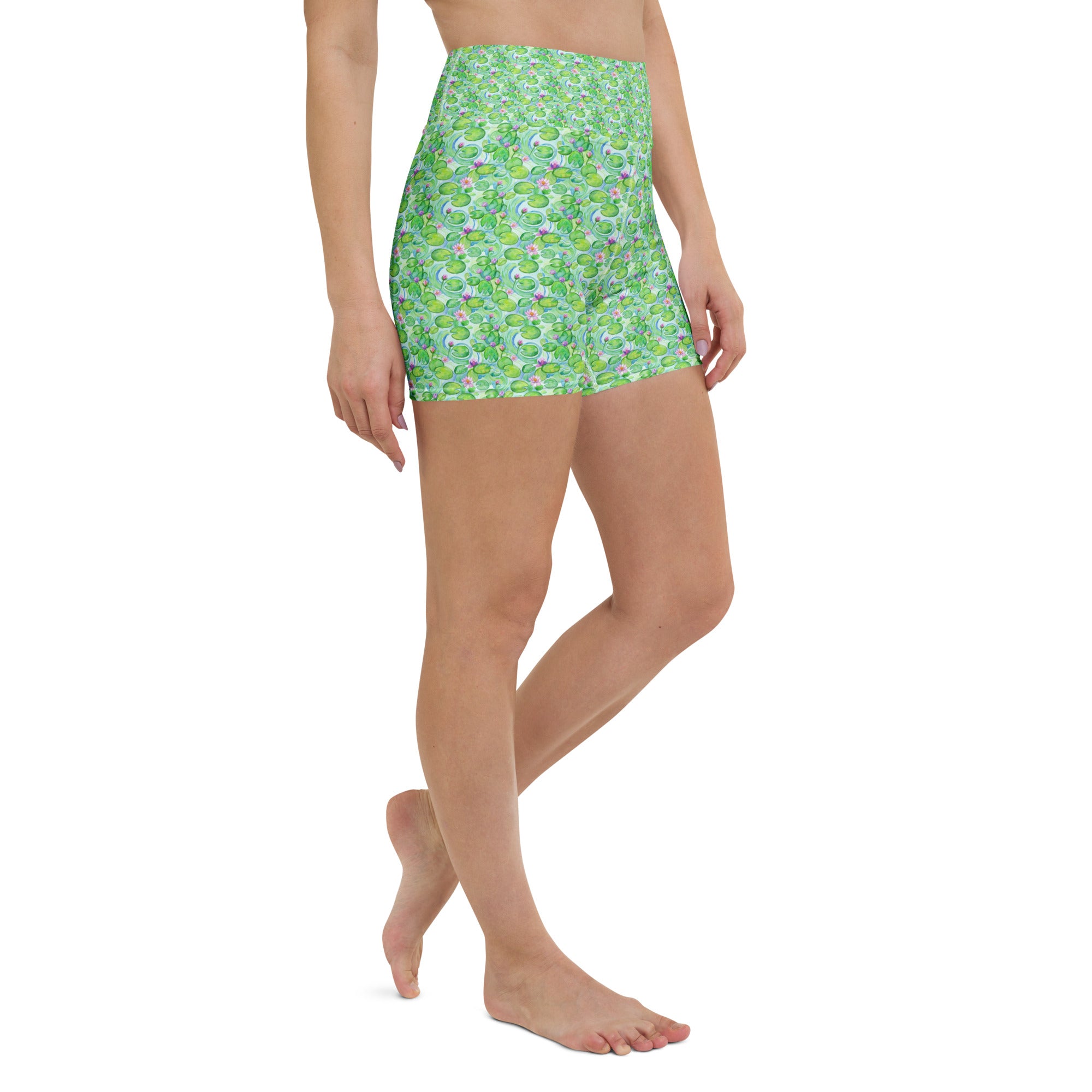 Claude Monet Water Lilies Yoga Shorts | GearBunch