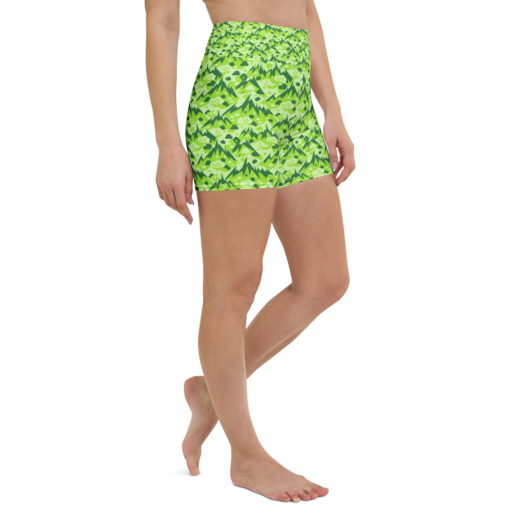 Dragon Mountain Hills Yoga Shorts | GearBunch