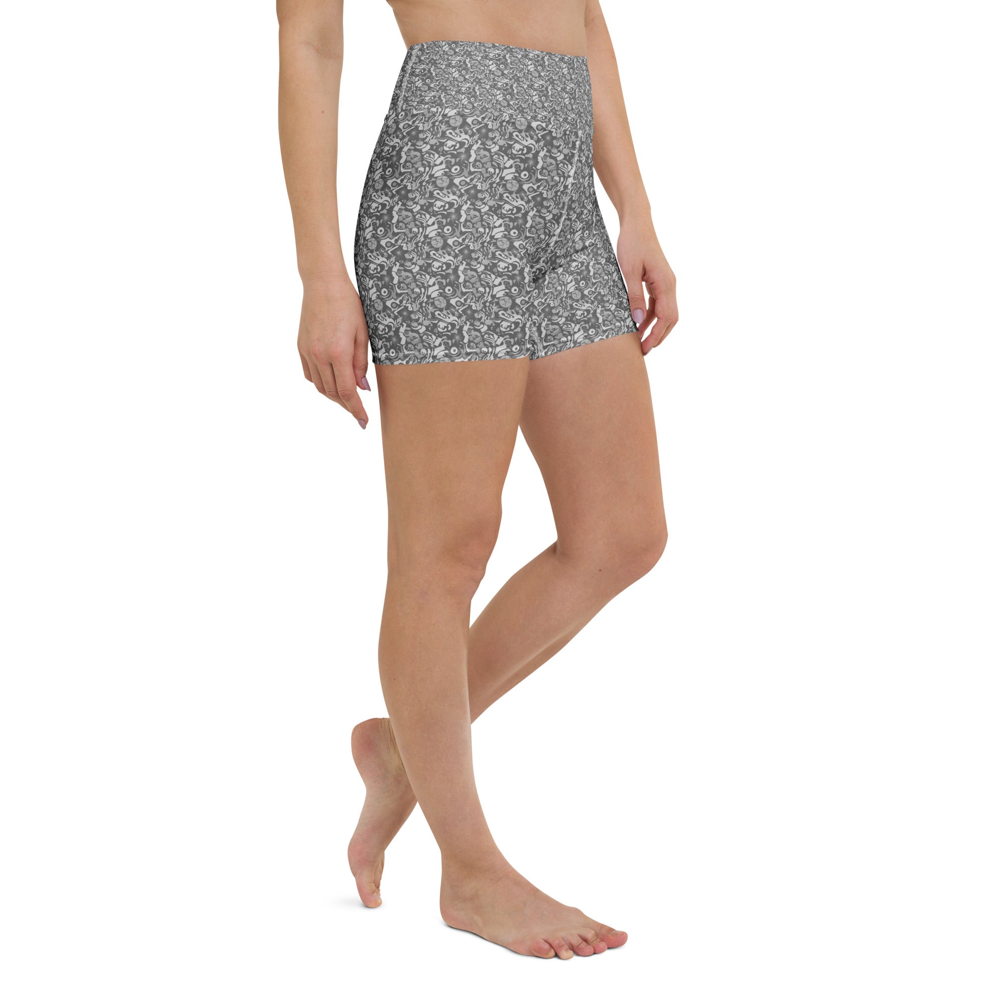 Psalm Abstract Yoga Shorts | GearBunch