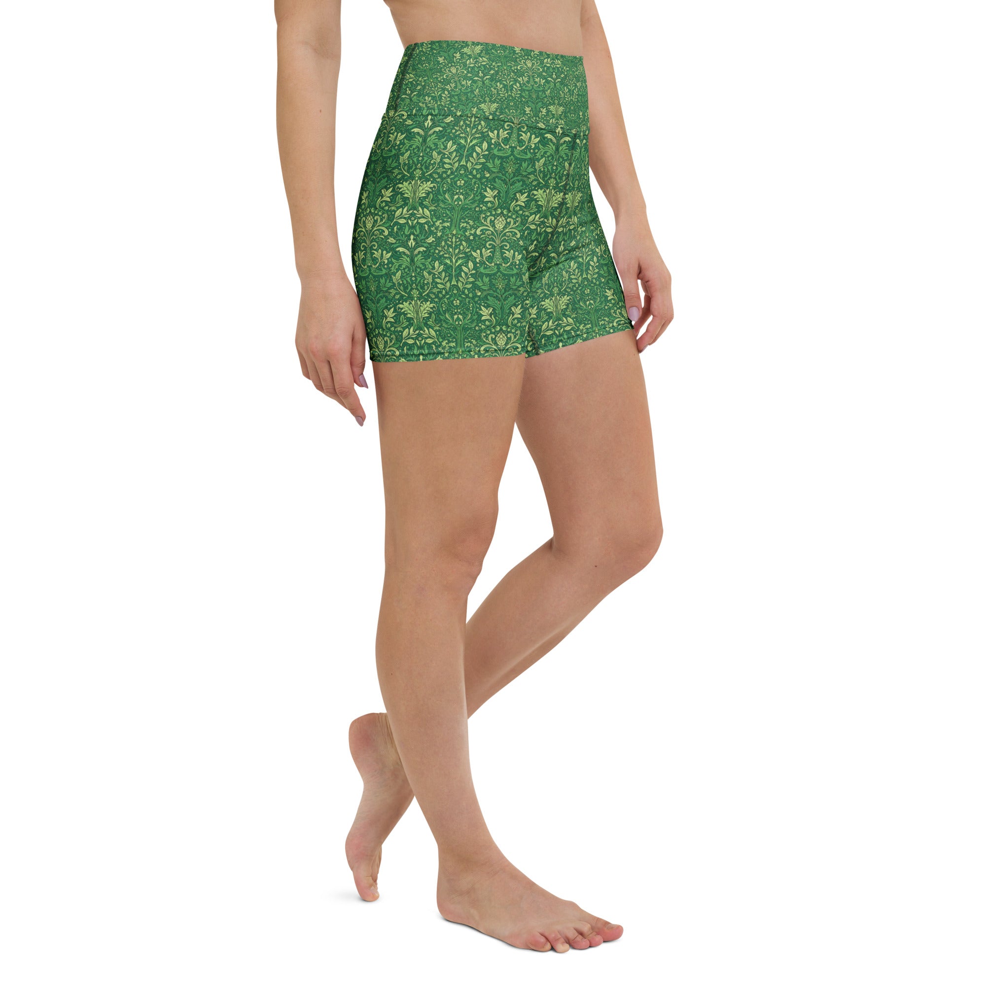 William Morris Tree Yoga Shorts | GearBunch