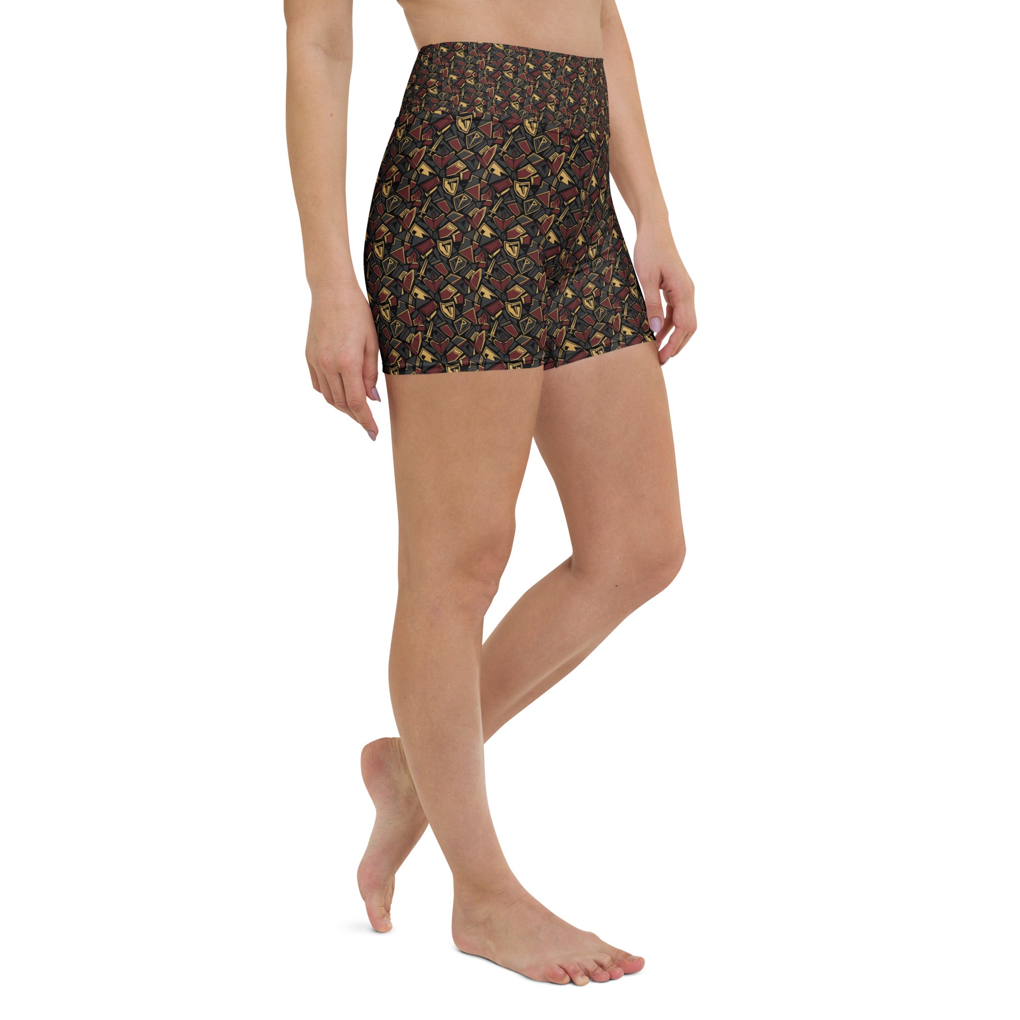 Armor of God Abstract Yoga Shorts | GearBunch